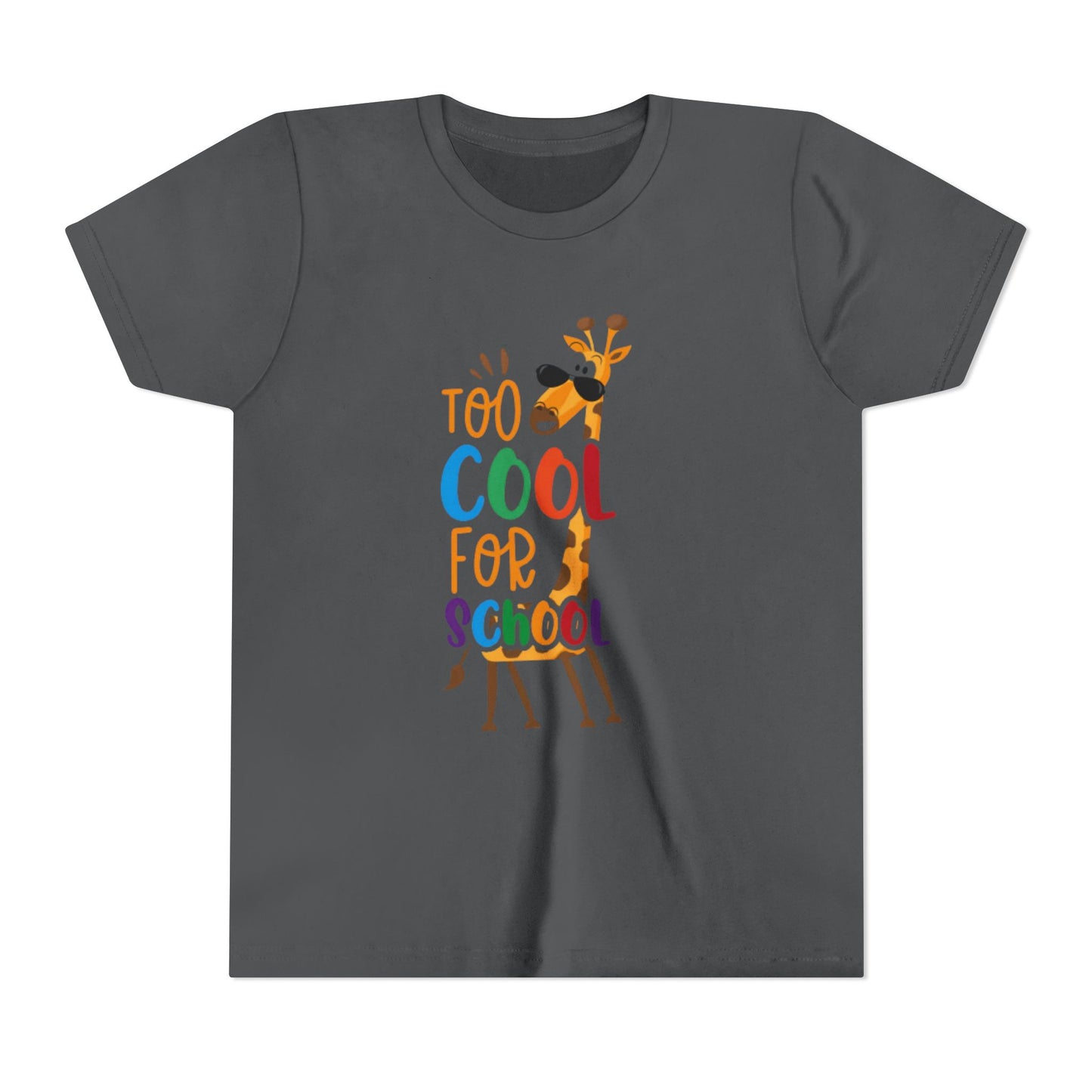 Youth Short Sleeve Tee, 'Too Cool for School' Kids T-shirt, Perfect for Back to School, Casual Wear Printify