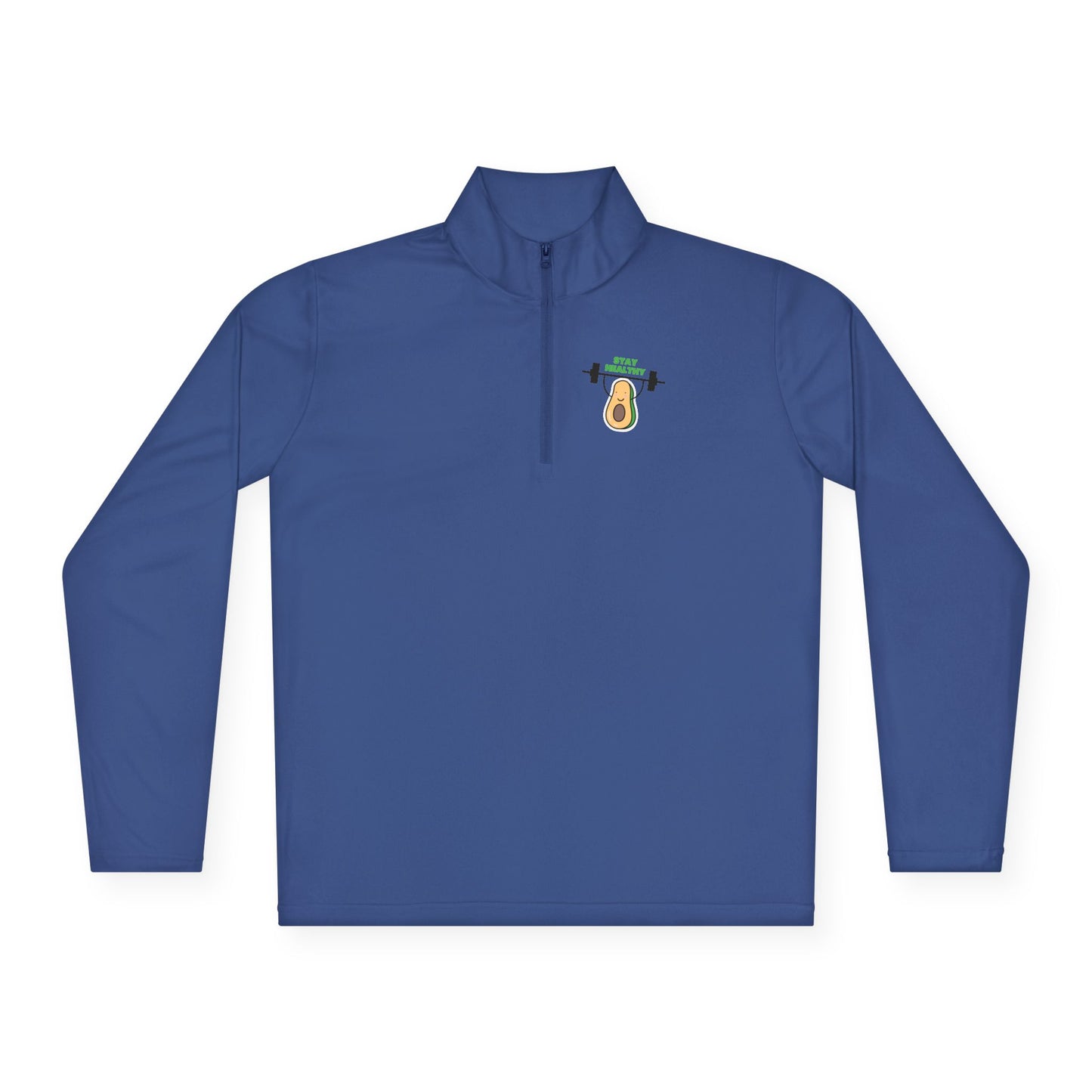 Fitness-Inspired Unisex Quarter-Zip Pullover - Casual Exercise Wear