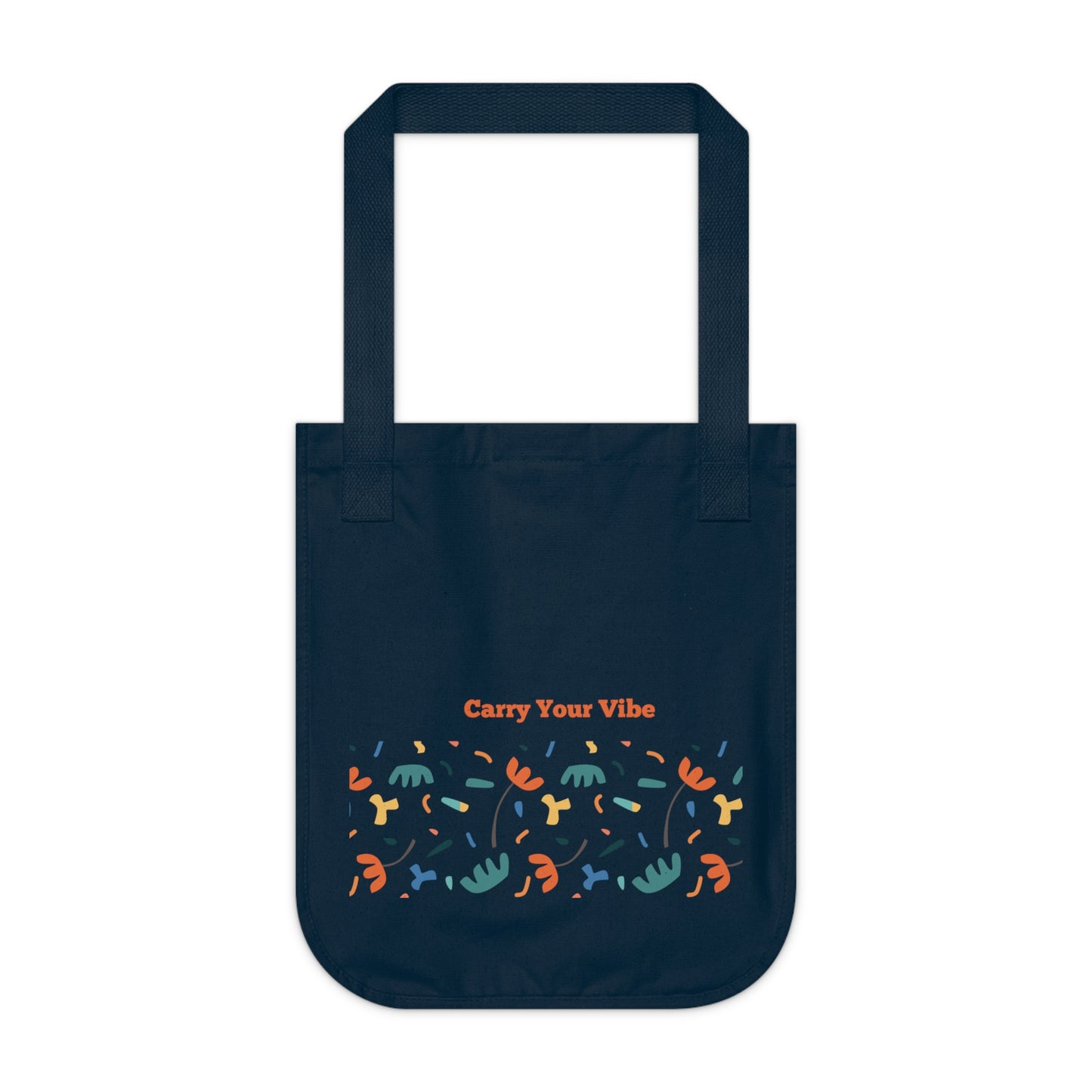 Organic Canvas Tote Bag with Design - Eco-Friendly Reusable