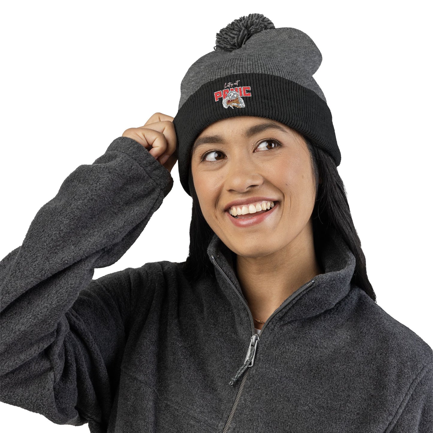Cozy Embroidered Pom-Pom Cap | Winter Hat, Fashion Accessory