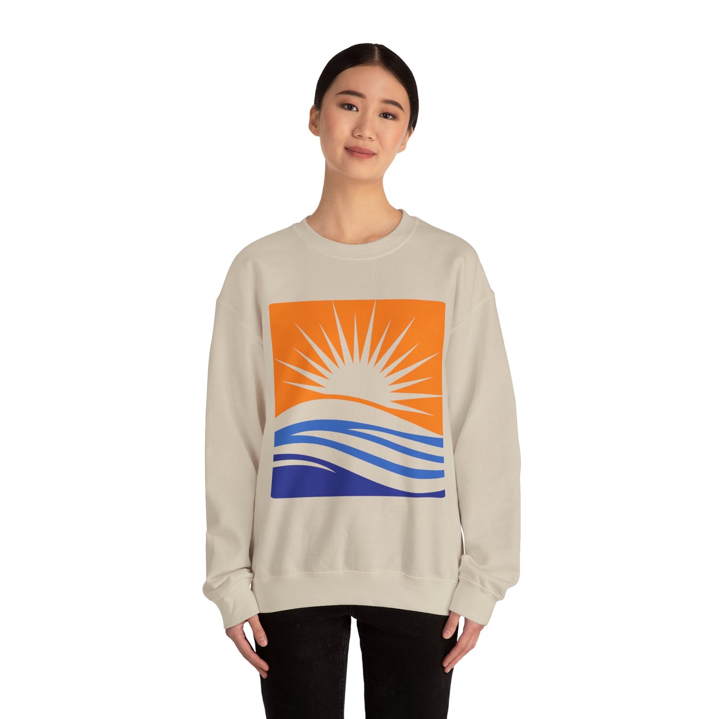 Minimalist beach Sweatshirt - Cozy Unisex, Gift for Friends or Family