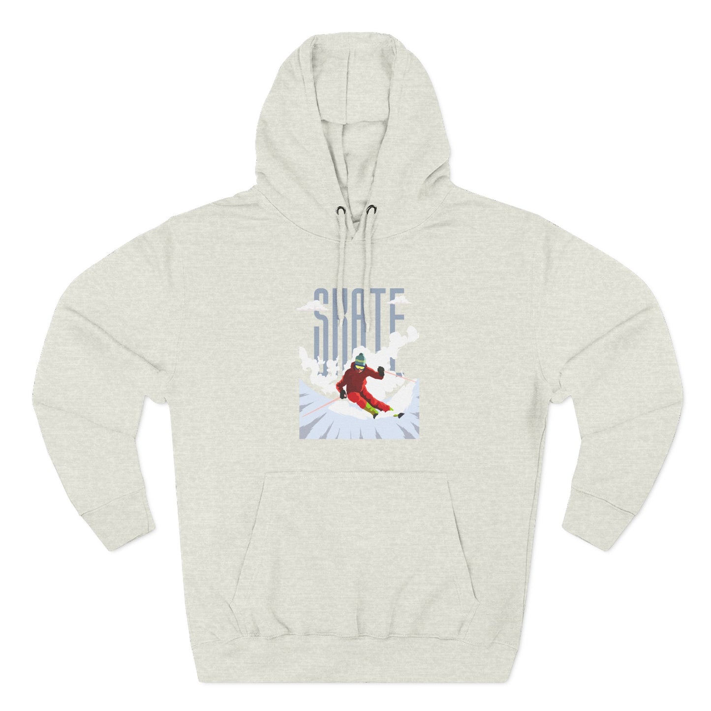 Skiing Fleece Hoodie, Cozy Winter Apparel, Outdoor Sports Gear, Snowboarding Holiday Wear