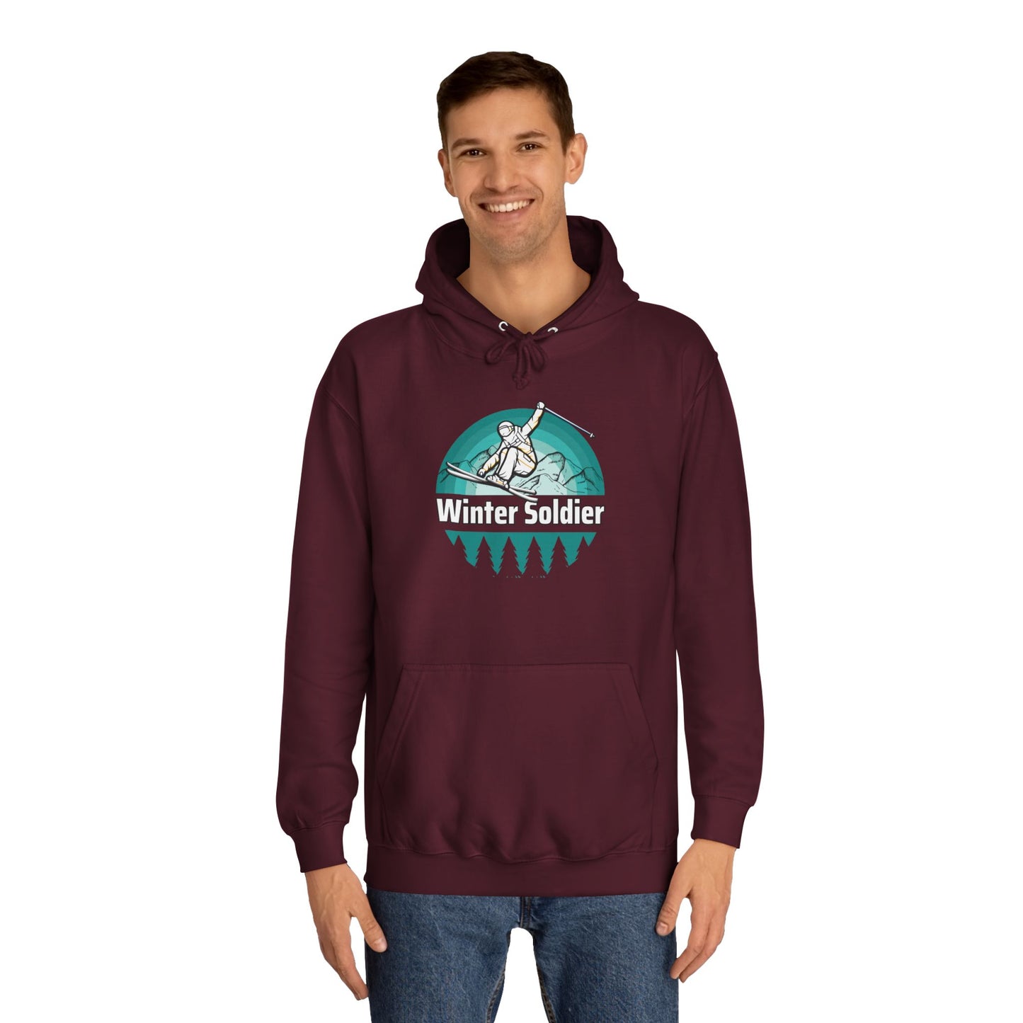 Unisex College Hoodie for Winter Sports Enthusiasts, Cozy Winter Apparel Printify