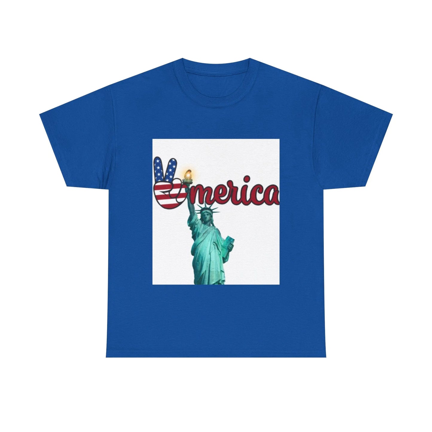 Patriotic Peace Tee, Unisex Cotton T-Shirt, Casual Wear, Gift for Americans Printify Patriotic Peace Tee, Unisex Cotton T-Shirt, Casual Wear, Gift for Americans Printify
