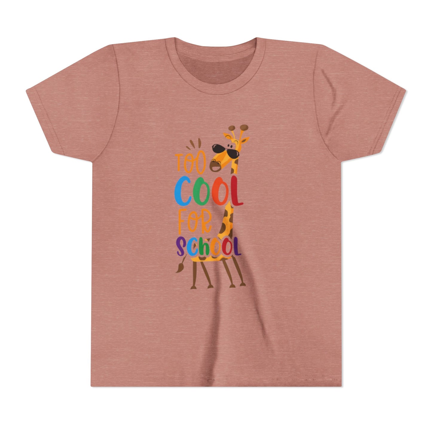 Youth Short Sleeve Tee, 'Too Cool for School' Kids T-shirt, Perfect for Back to School, Casual Wear Printify
