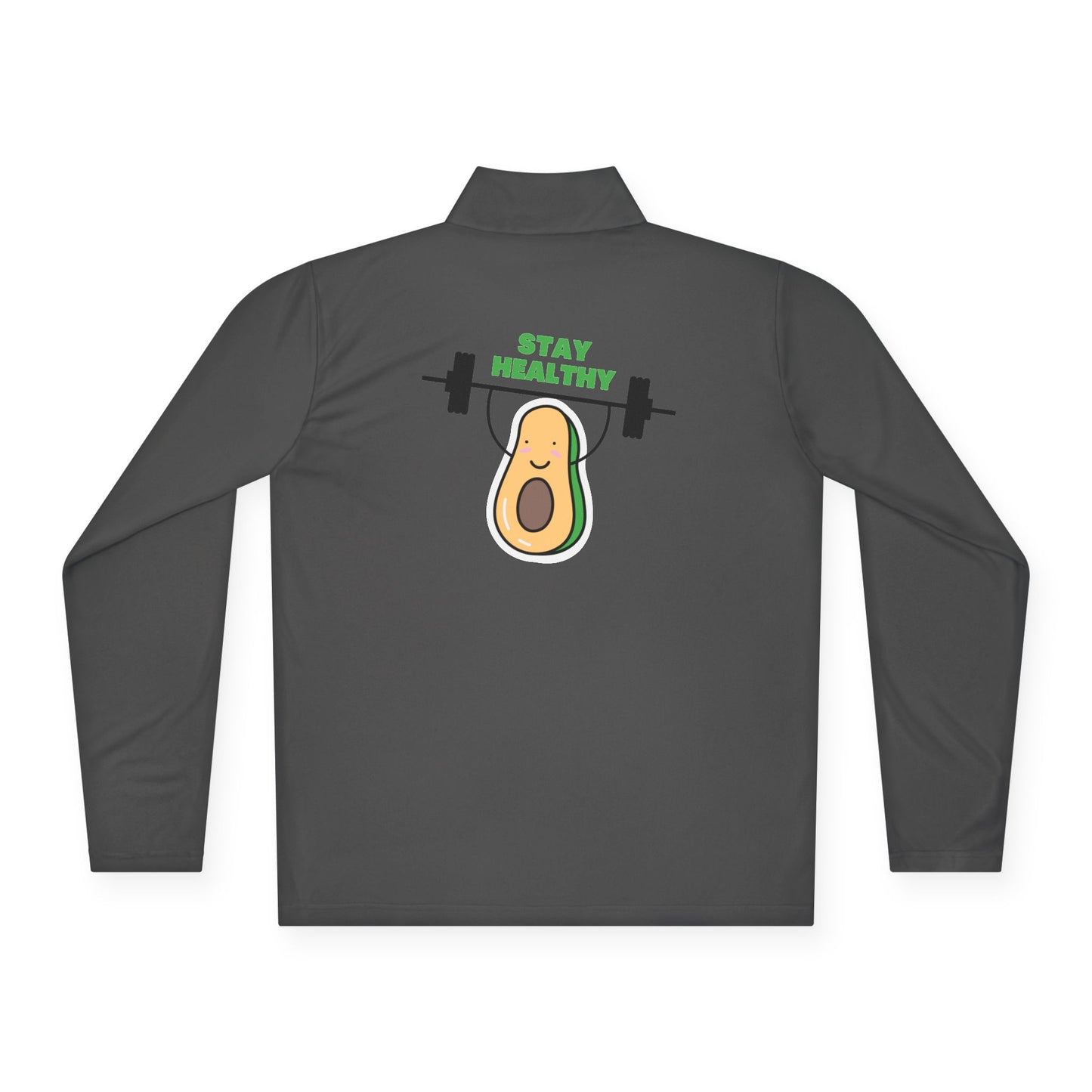 Fitness-Inspired Unisex Quarter-Zip Pullover - Casual Exercise Wear