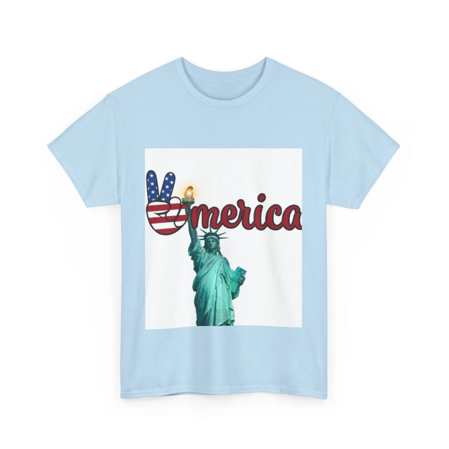 Patriotic Peace Tee, Unisex Cotton T-Shirt, Casual Wear, Gift for Americans Printify Patriotic Peace Tee, Unisex Cotton T-Shirt, Casual Wear, Gift for Americans Printify