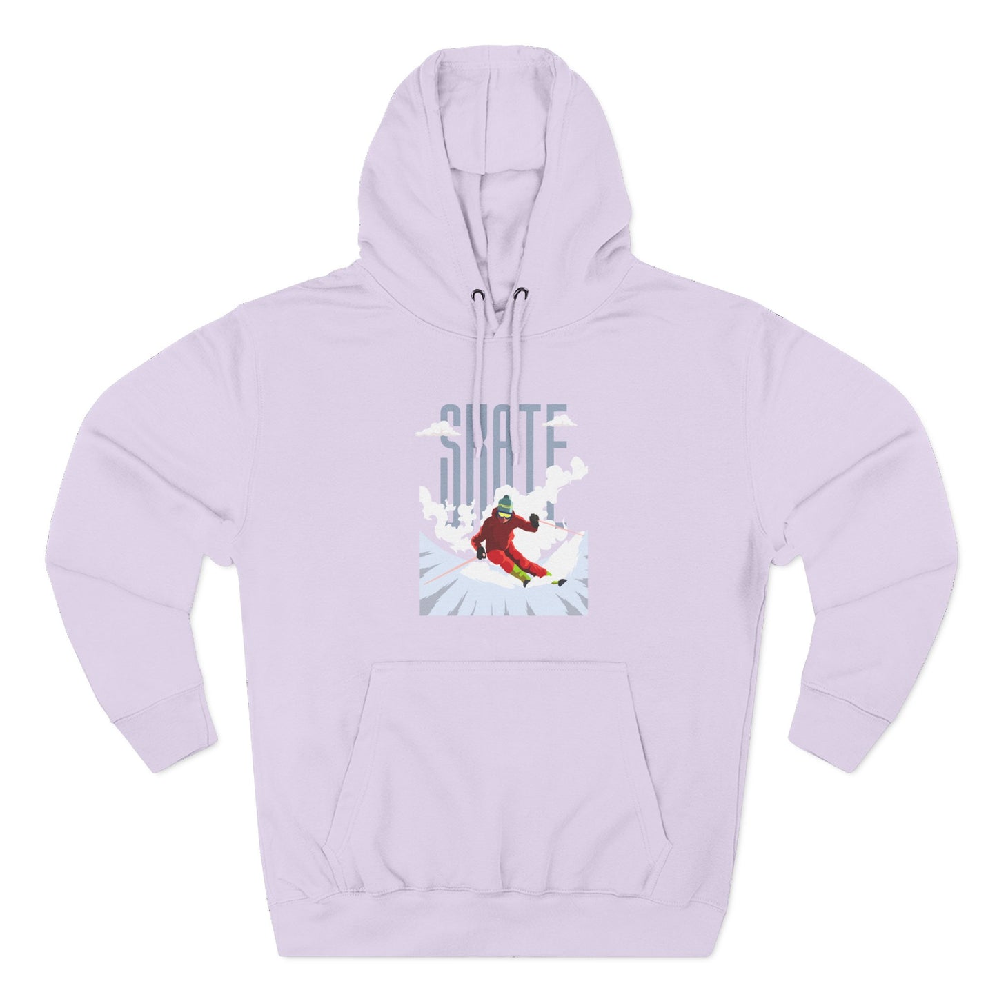 Skiing Fleece Hoodie, Cozy Winter Apparel, Outdoor Sports Gear, Snowboarding Holiday Wear