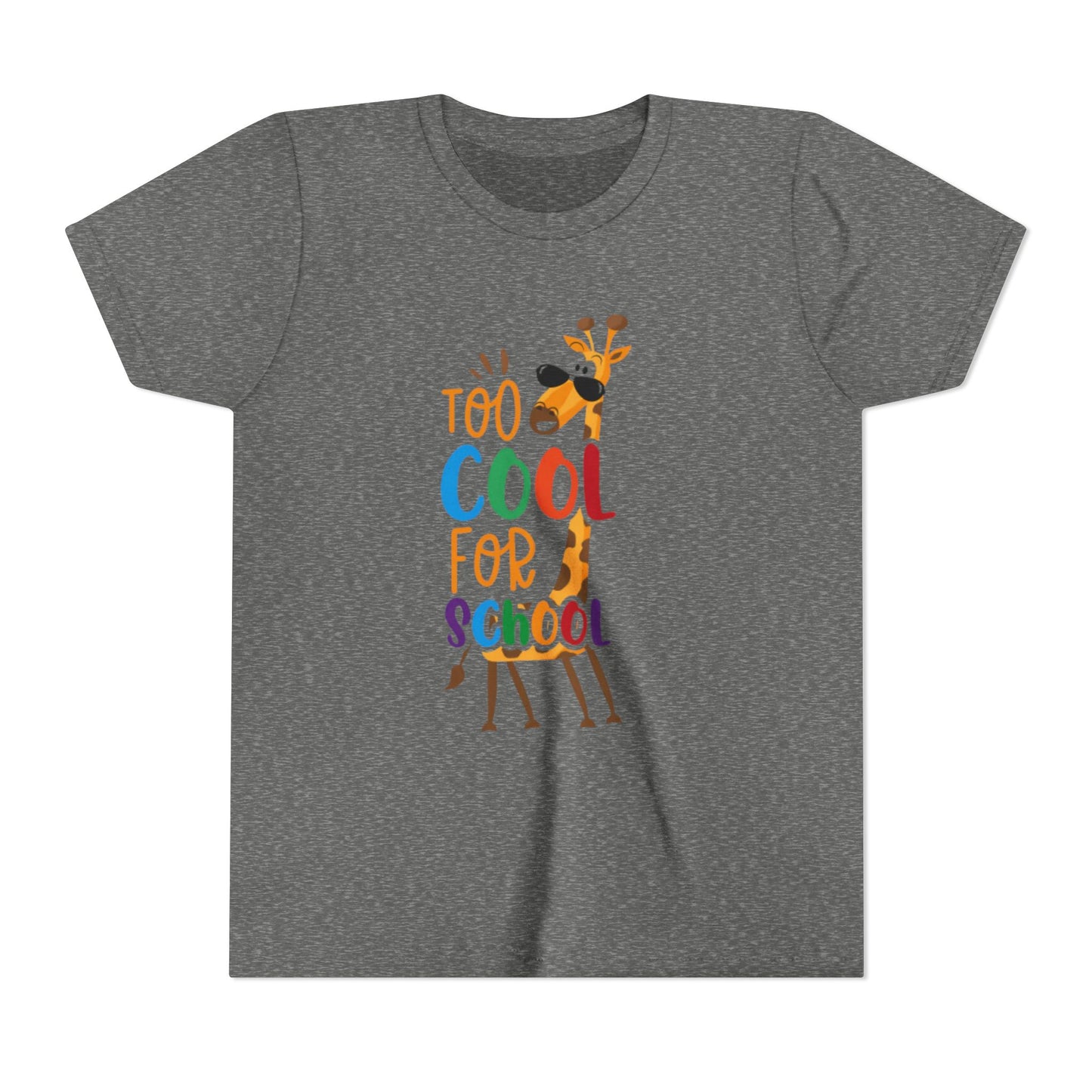 Youth Short Sleeve Tee, 'Too Cool for School' Kids T-shirt, Perfect for Back to School, Casual Wear Printify