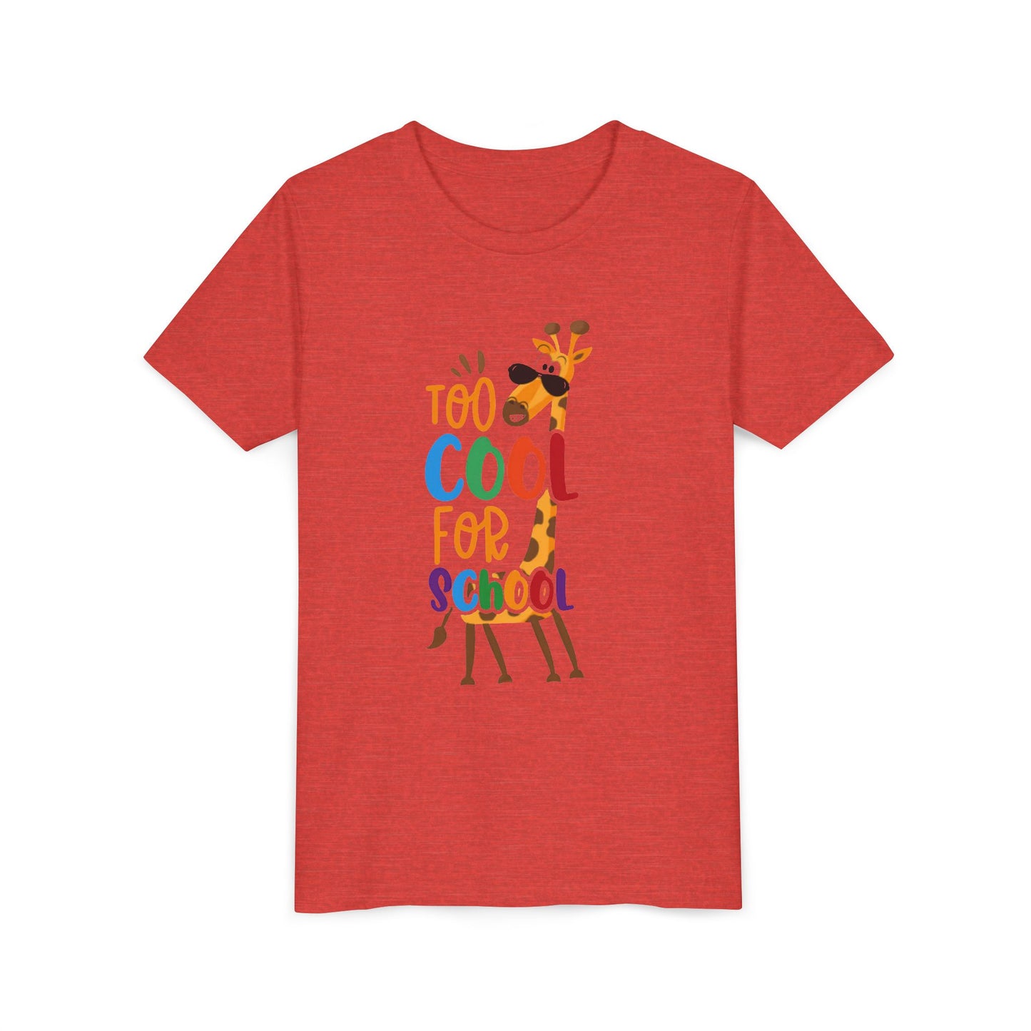 Youth Short Sleeve Tee, 'Too Cool for School' Kids T-shirt, Perfect for Back to School, Casual Wear