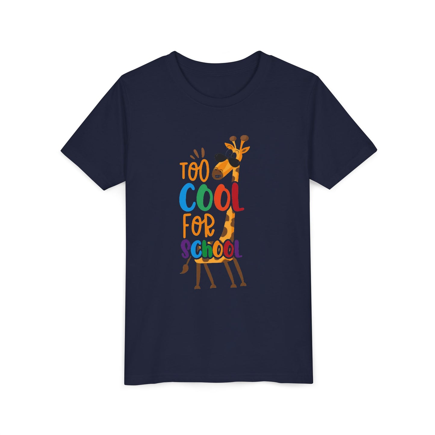 Youth Short Sleeve Tee, 'Too Cool for School' Kids T-shirt, Perfect for Back to School, Casual Wear