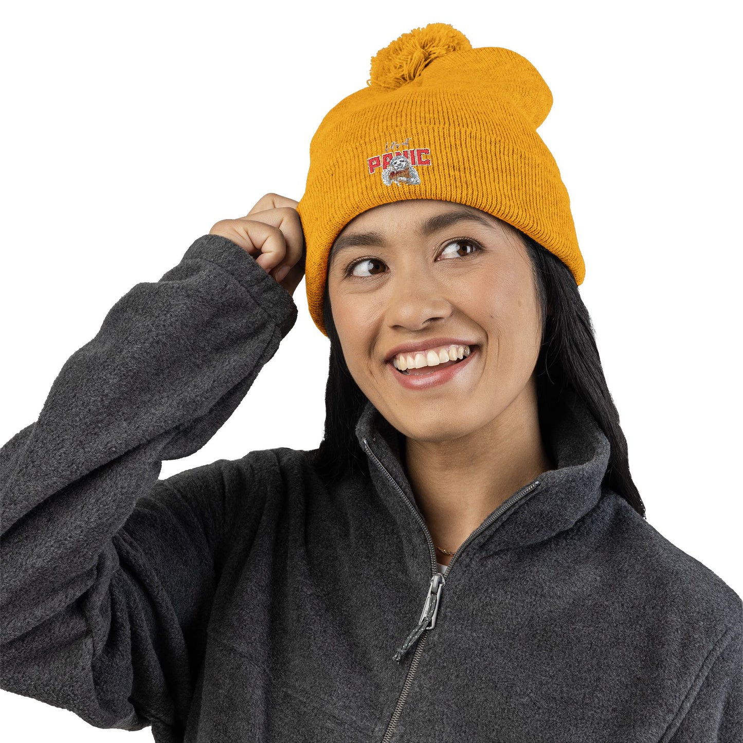 Cozy Embroidered Pom-Pom Cap | Winter Hat, Fashion Accessory