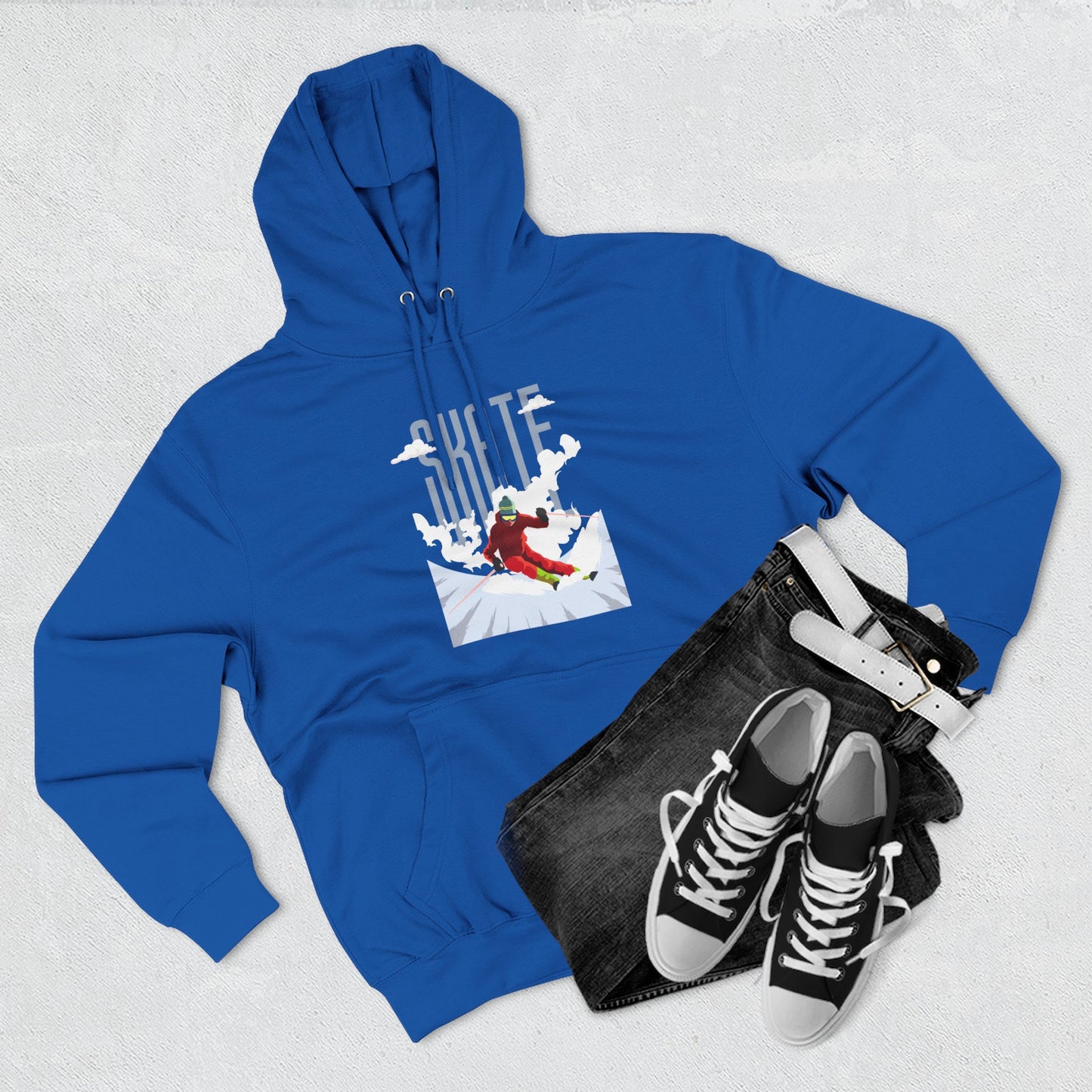 Skiing Fleece Hoodie, Cozy Winter Apparel, Outdoor Sports Gear, Snowboarding Holiday Wear