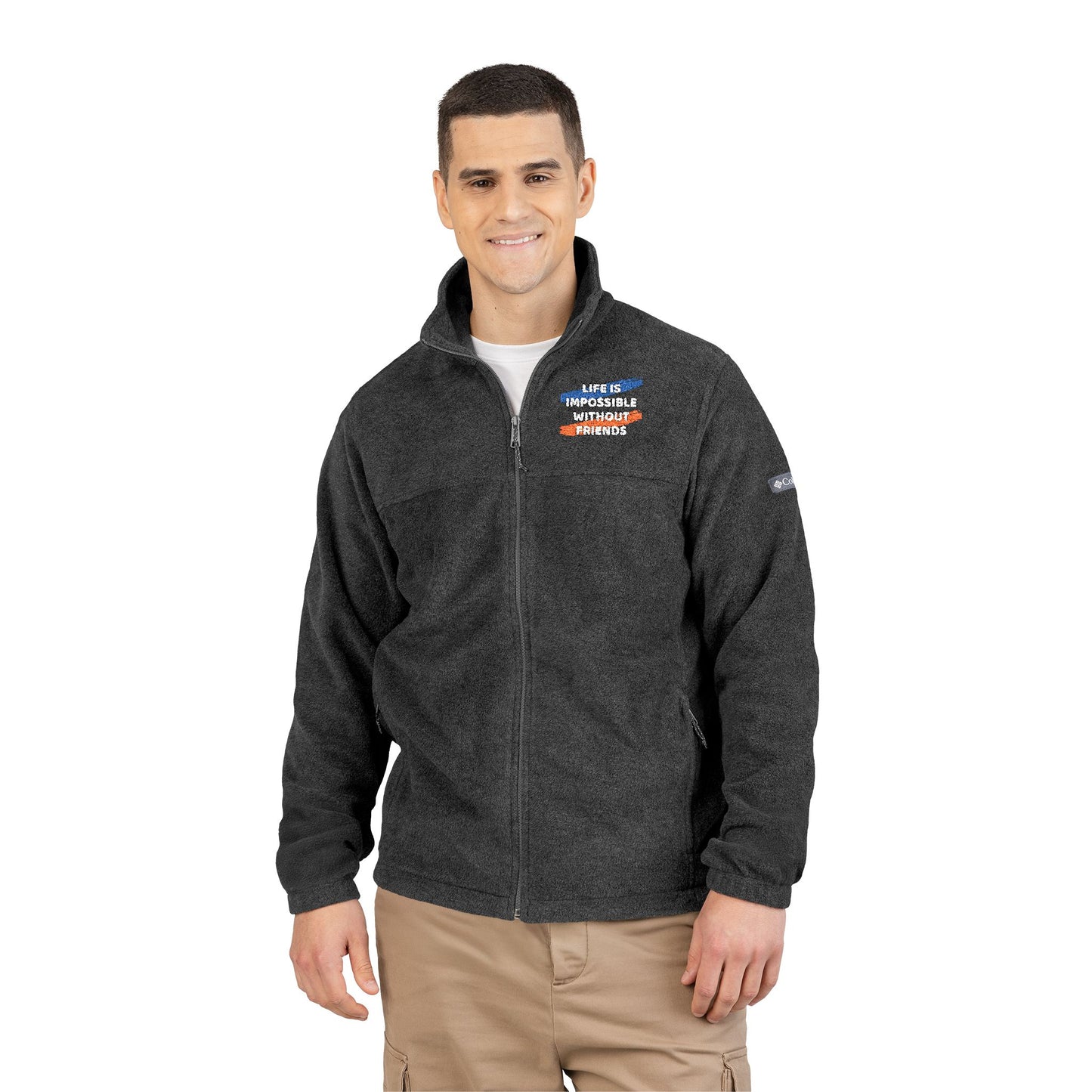 Cozy Embroidered Fleece Jacket| Perfect Gift for Holidays, Unisex Warm Jacket