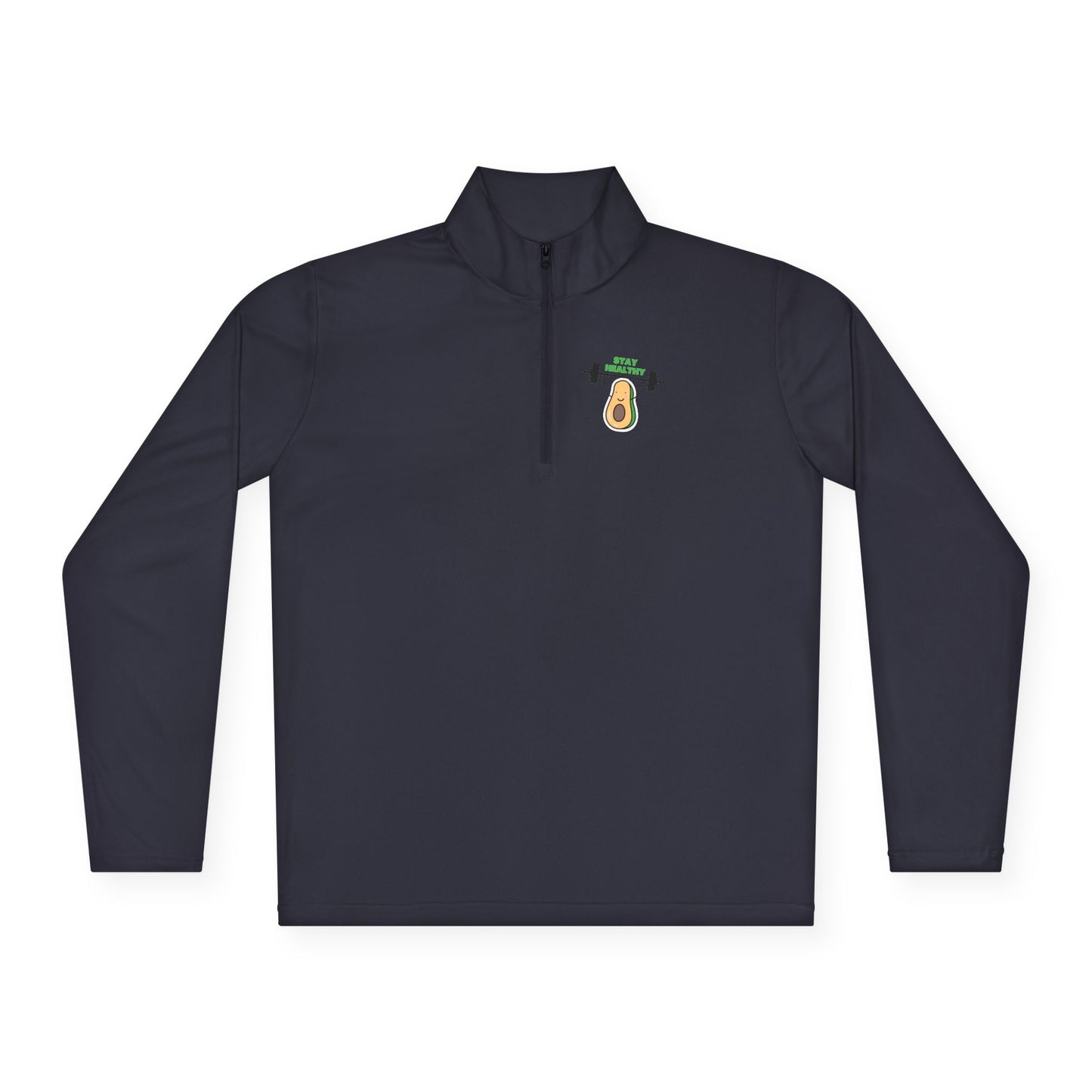Fitness-Inspired Unisex Quarter-Zip Pullover - Casual Exercise Wear
