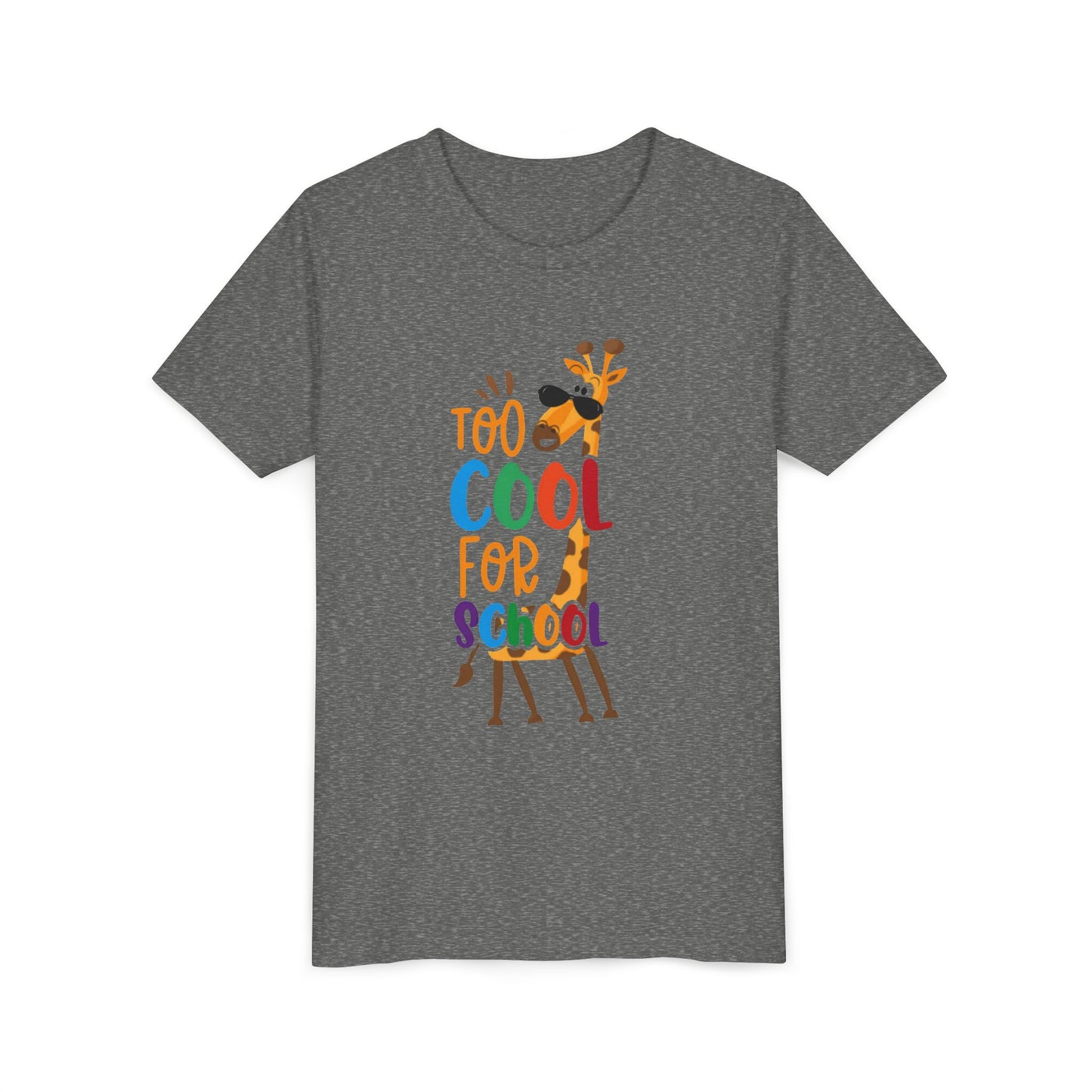 Youth Short Sleeve Tee, 'Too Cool for School' Kids T-shirt, Perfect for Back to School, Casual Wear
