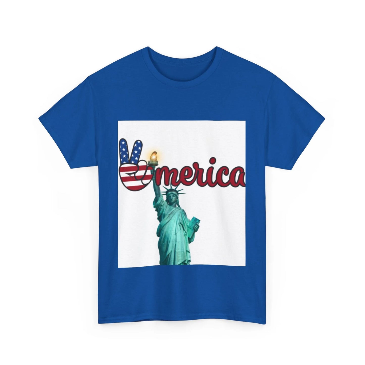 Patriotic Peace Tee, Unisex Cotton T-Shirt, Casual Wear, Gift for Americans Printify Patriotic Peace Tee, Unisex Cotton T-Shirt, Casual Wear, Gift for Americans Printify
