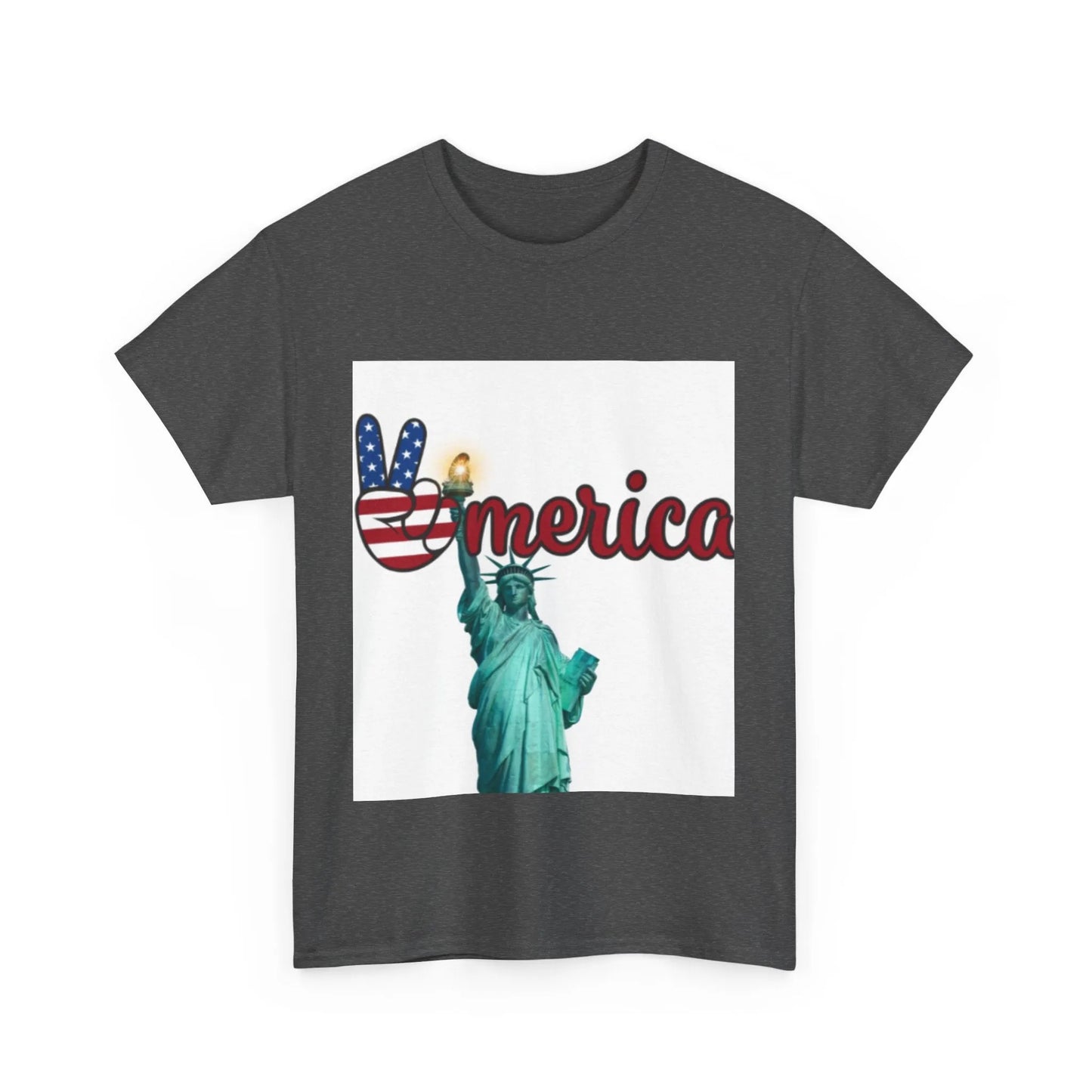 Patriotic Peace Tee, Unisex Cotton T-Shirt, Casual Wear, Gift for Americans Printify Patriotic Peace Tee, Unisex Cotton T-Shirt, Casual Wear, Gift for Americans Printify