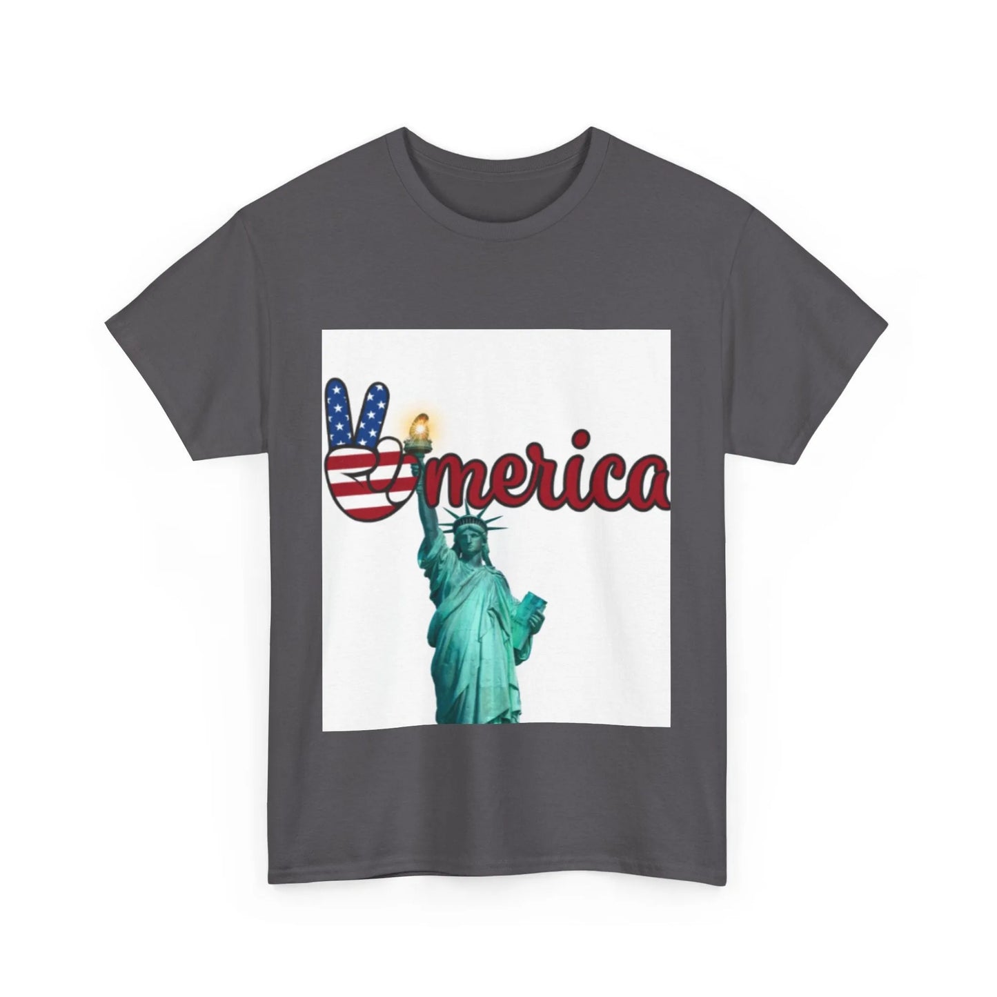 Patriotic Peace Tee, Unisex Cotton T-Shirt, Casual Wear, Gift for Americans Printify Patriotic Peace Tee, Unisex Cotton T-Shirt, Casual Wear, Gift for Americans Printify