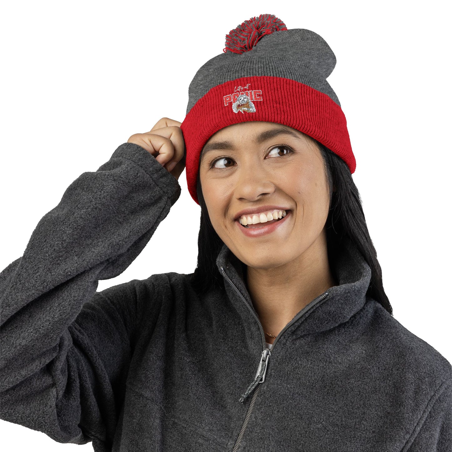 Cozy Embroidered Pom-Pom Cap | Winter Hat, Fashion Accessory