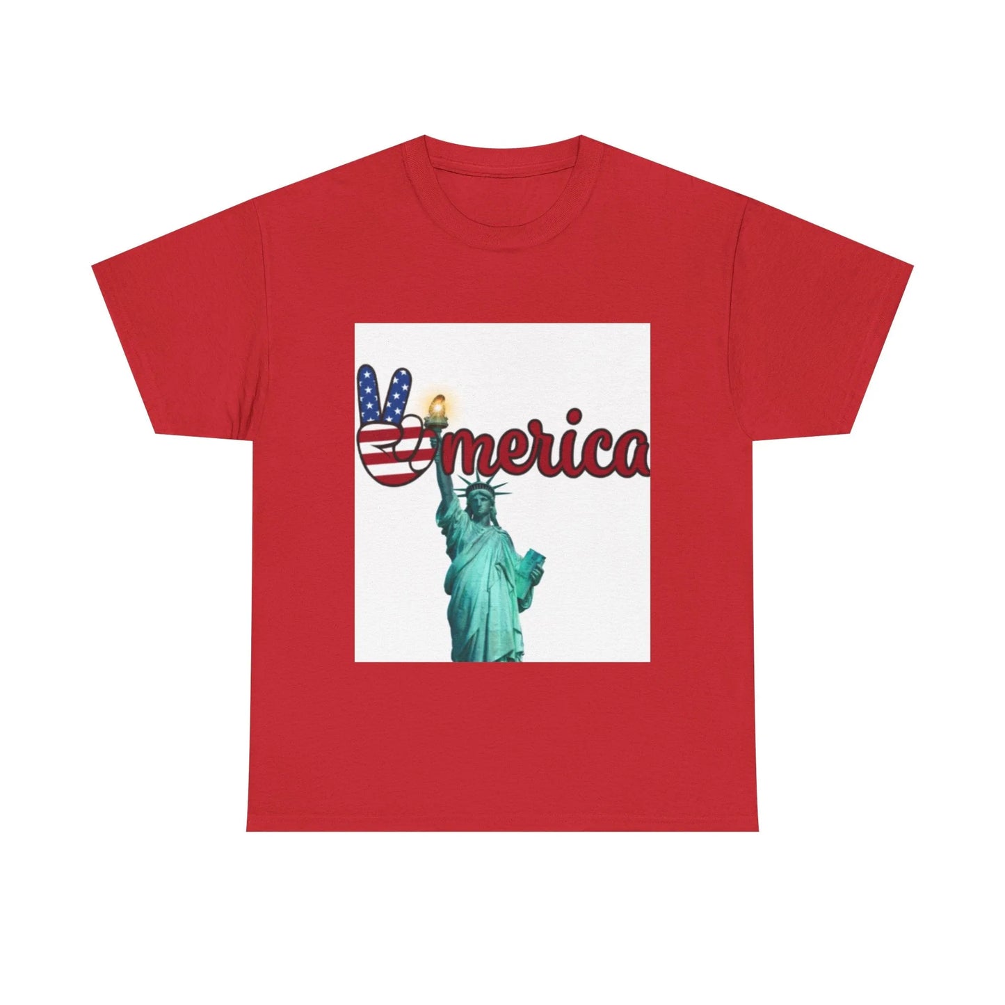 Patriotic Peace Tee, Unisex Cotton T-Shirt, Casual Wear, Gift for Americans Printify Patriotic Peace Tee, Unisex Cotton T-Shirt, Casual Wear, Gift for Americans Printify