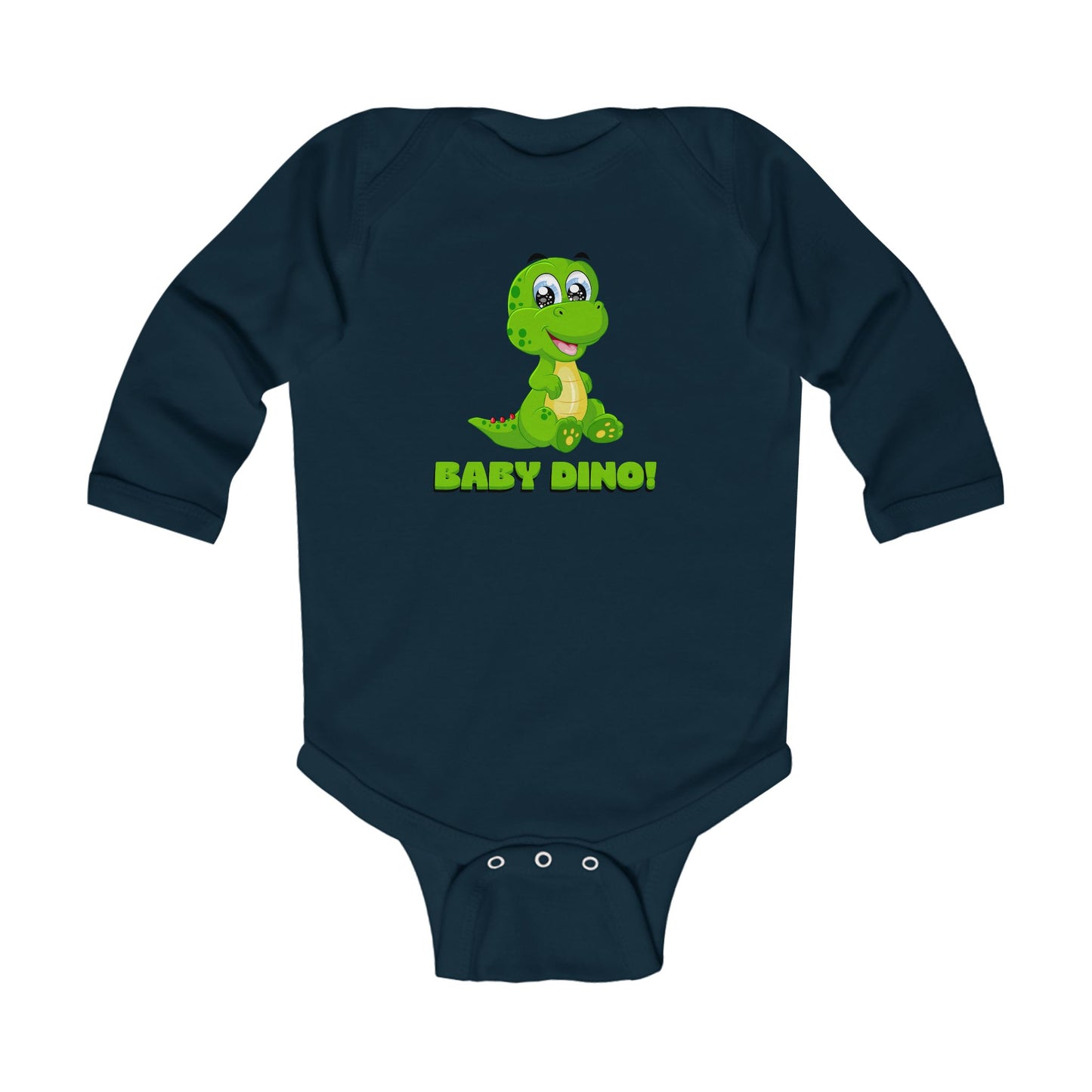 Cute Baby Dino Long Sleeve Bodysuit, Toddler Shirt, Newborn Outfit
