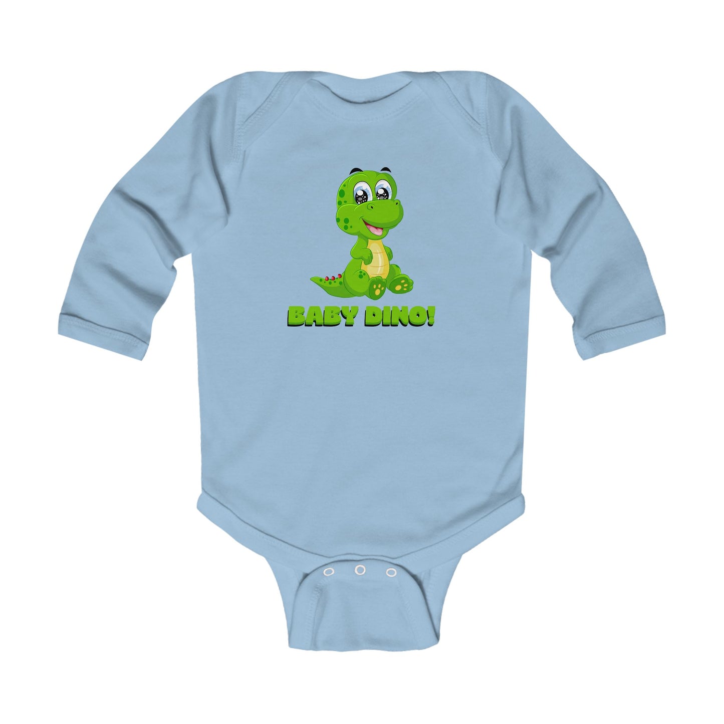 Cute Baby Dino Long Sleeve Bodysuit, Toddler Shirt, Newborn Outfit