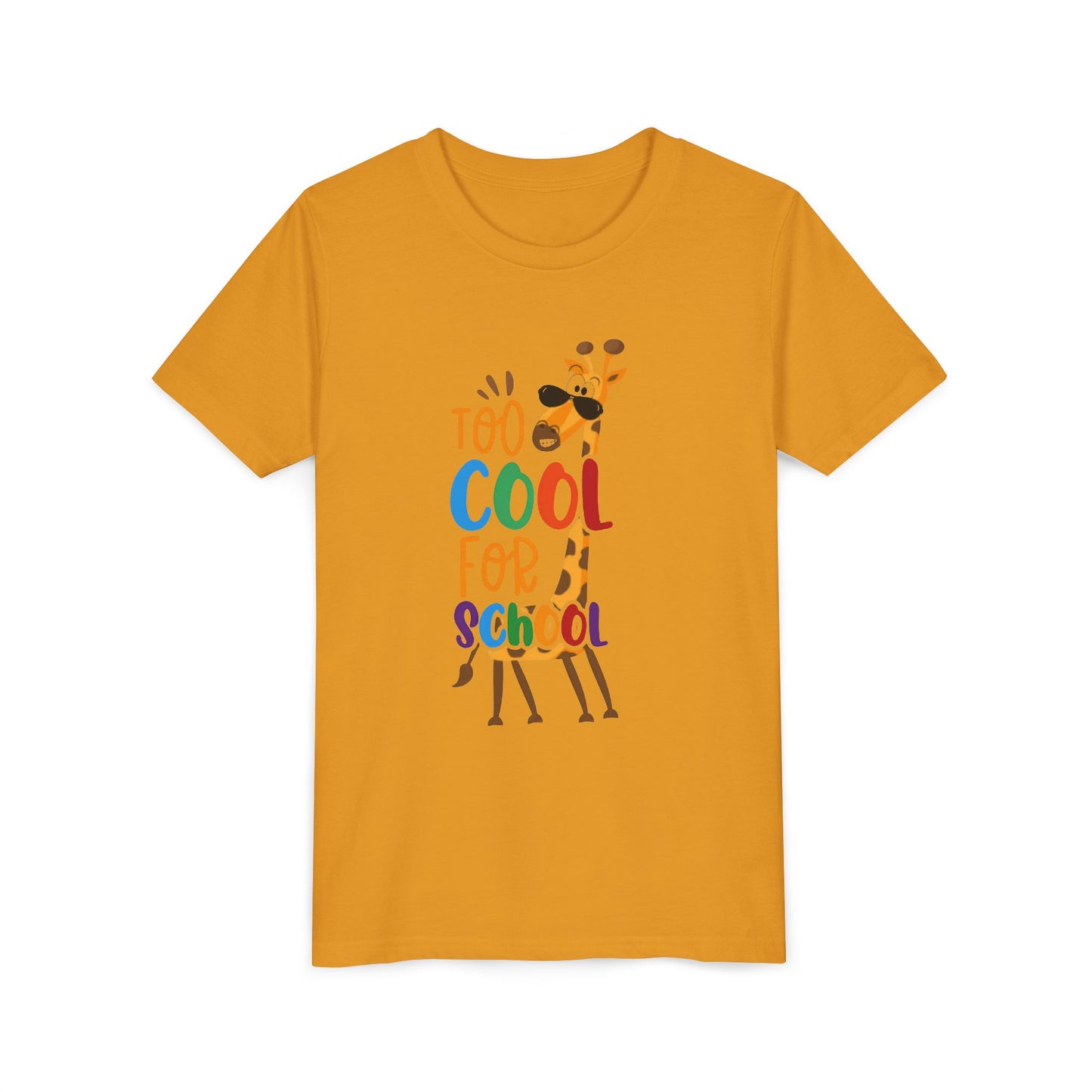 Youth Short Sleeve Tee, 'Too Cool for School' Kids T-shirt, Perfect for Back to School, Casual Wear Printify