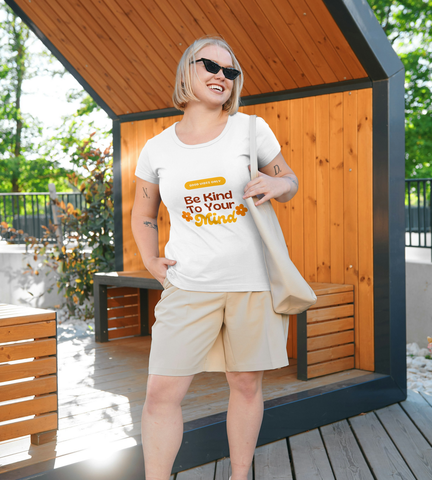 Women's Positive Affirmation Tee - Be Kind to Your Mind, Casual Wear Printify
