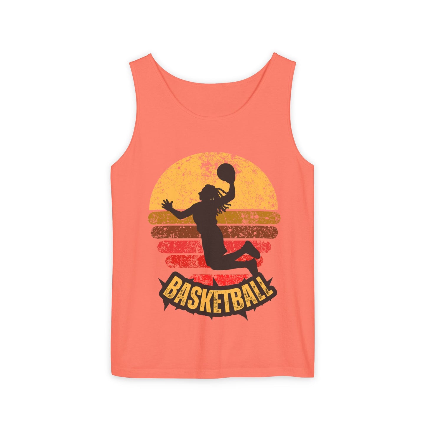 Retro Basketball Unisex Tank Top -  Summer Days, Gifts for Athletes, and Active Wear