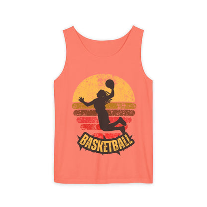 Retro Basketball Unisex Tank Top -  Summer Days, Gifts for Athletes, and Active Wear
