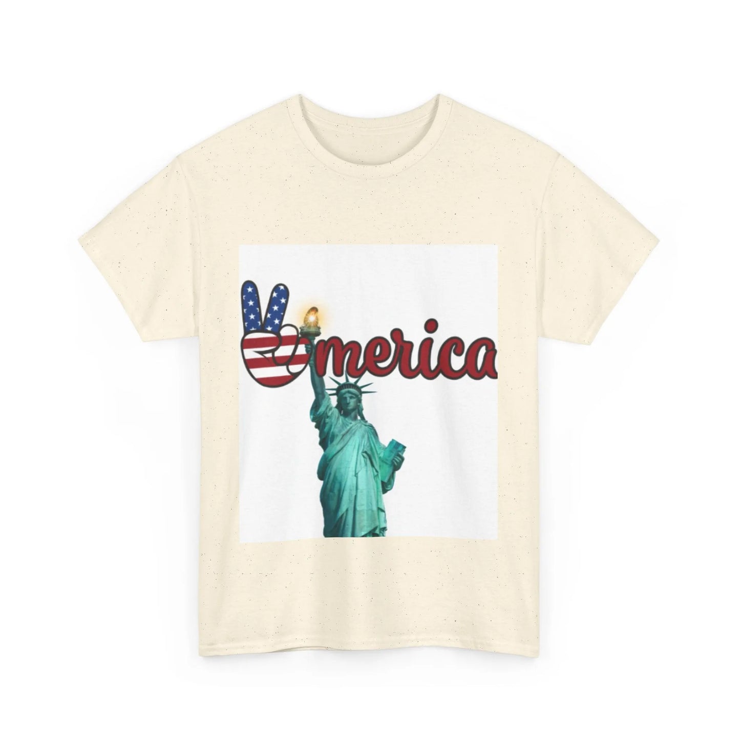 Patriotic Peace Tee, Unisex Cotton T-Shirt, Casual Wear, Gift for Americans Printify Patriotic Peace Tee, Unisex Cotton T-Shirt, Casual Wear, Gift for Americans Printify