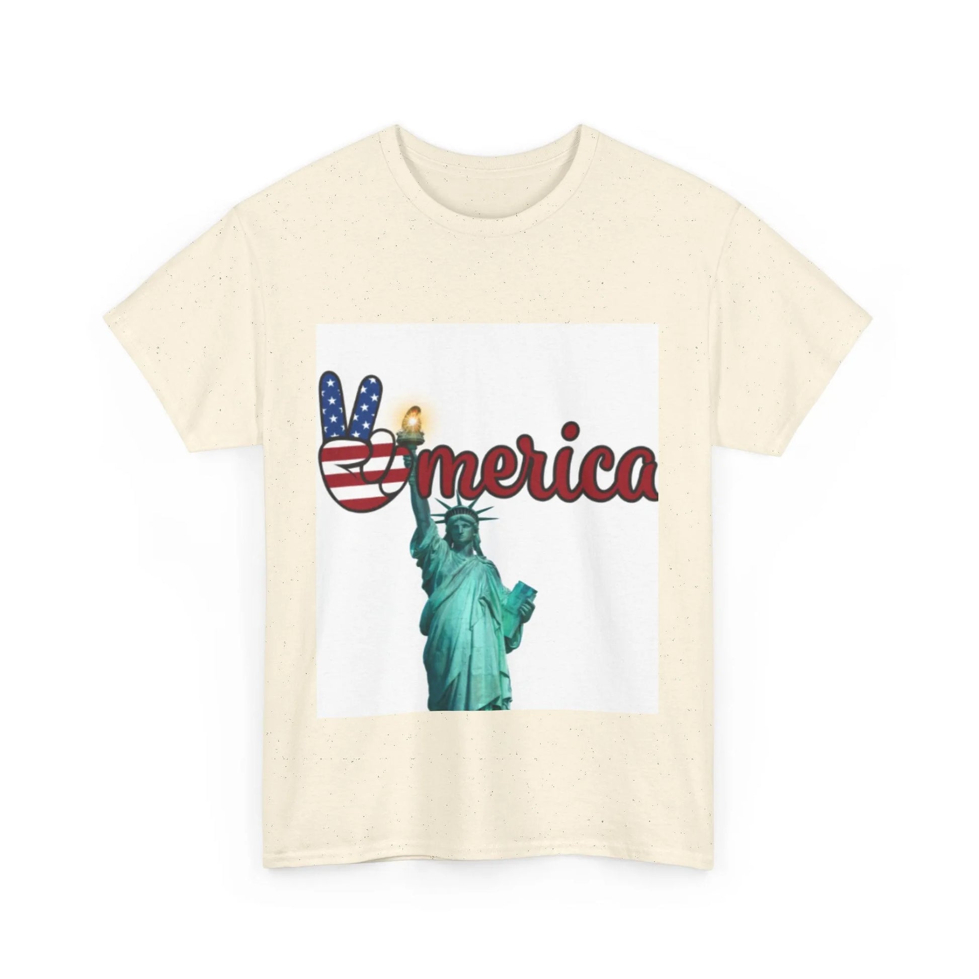 Patriotic Peace Tee, Unisex Cotton T-Shirt, Casual Wear, Gift for Americans Printify Patriotic Peace Tee, Unisex Cotton T-Shirt, Casual Wear, Gift for Americans Printify