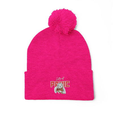 Cozy Embroidered Pom-Pom Cap | Winter Hat, Fashion Accessory