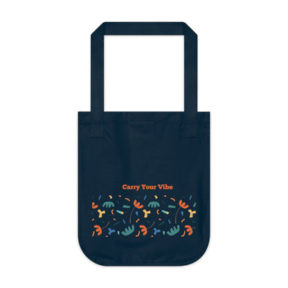 Organic Canvas Tote Bag with Design - Eco-Friendly  Reusable