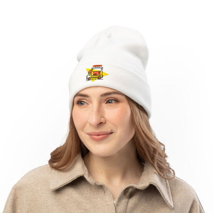 Embroidered Food Truck Beanie - Cozy Knit , Winter Accessory, Casual Outing Printify