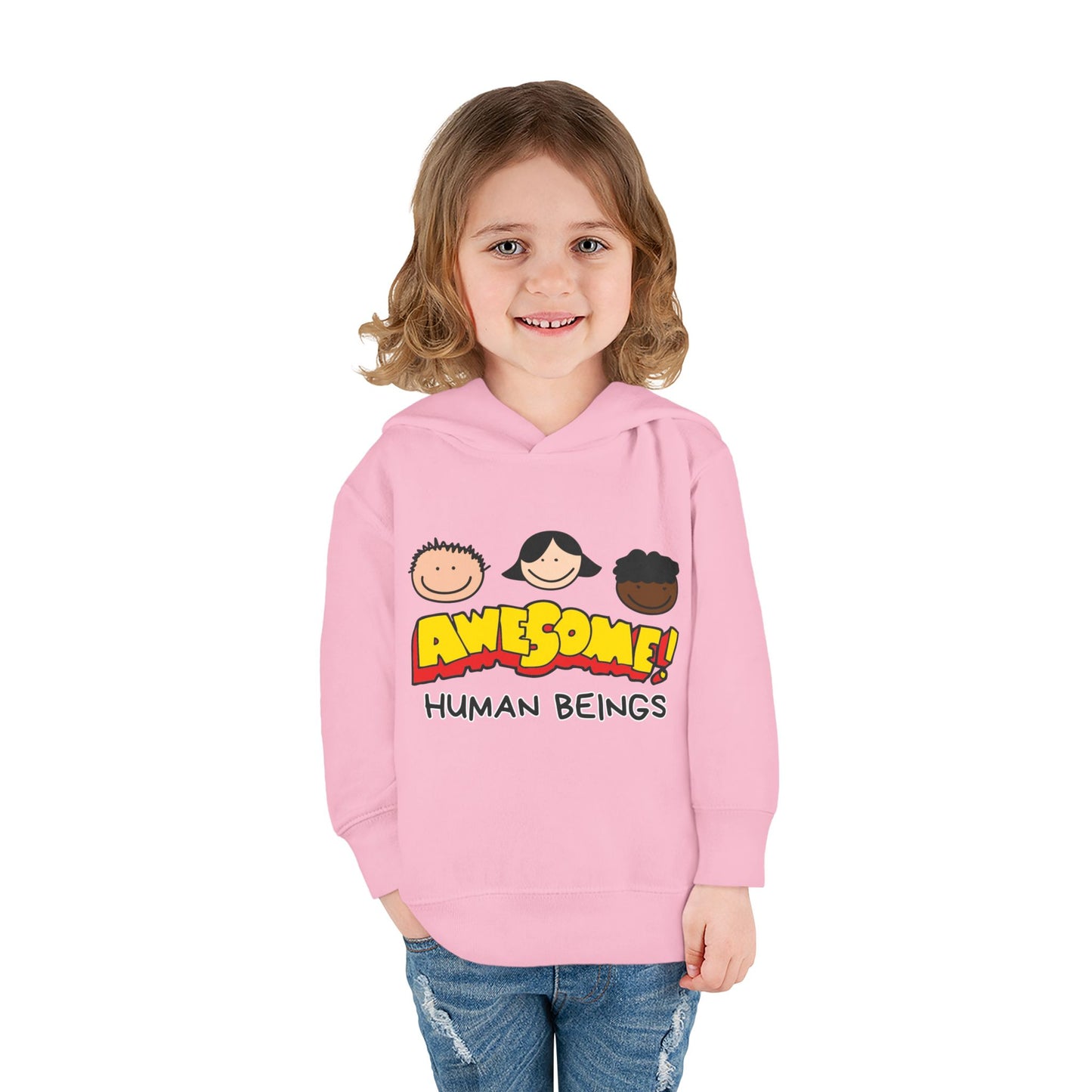 Awesome! Toddler Pullover Fleece Hoodie, Cute Toddler Sweatshirt, Gift for Kids Printify