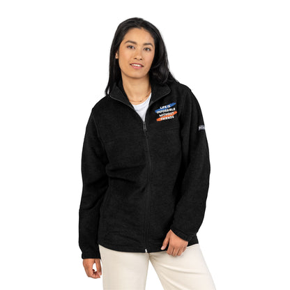 Cozy Embroidered Fleece Jacket| Perfect Gift for Holidays, Unisex Warm Jacket