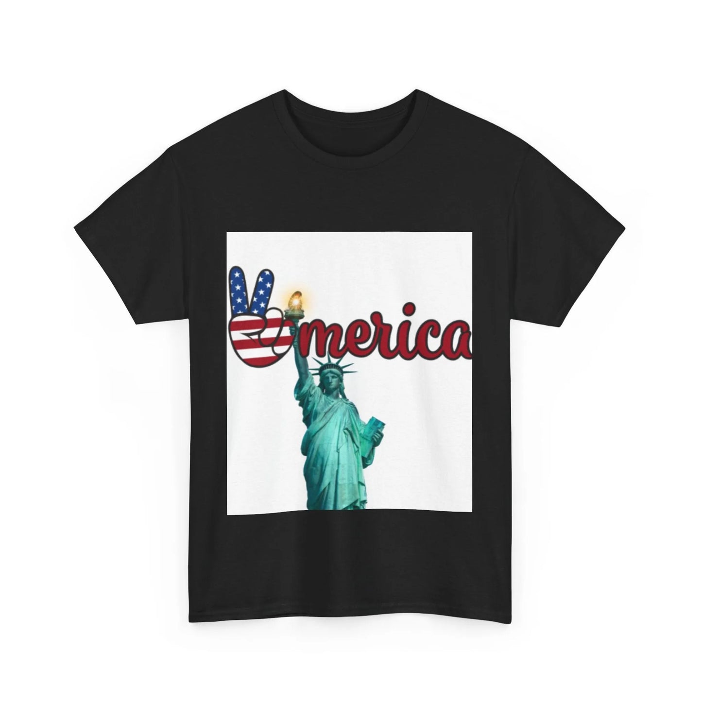Patriotic Peace Tee, Unisex Cotton T-Shirt, Casual Wear, Gift for Americans Printify Patriotic Peace Tee, Unisex Cotton T-Shirt, Casual Wear, Gift for Americans Printify