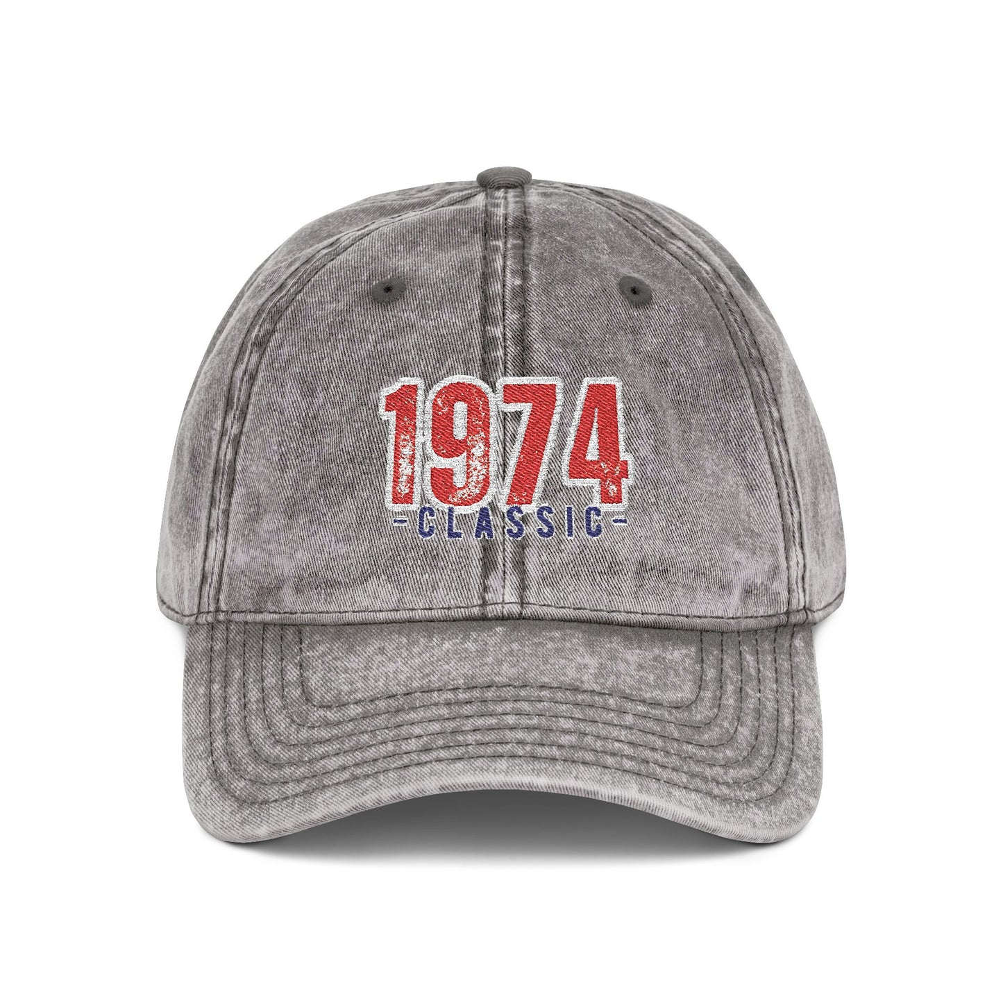 Vintage Embroidered Cap, Retro 1974 Baseball Hat, Unisex Adjustable Hat, Perfect for Casual Wear