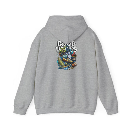 Good Vibes Graffiti Hoodie Sweatshirt, Cozy, Casual Gift, Relaxation Apparel Printify Good Vibes Graffiti Hoodie Sweatshirt, Cozy, Casual Gift, Relaxation Apparel Printify