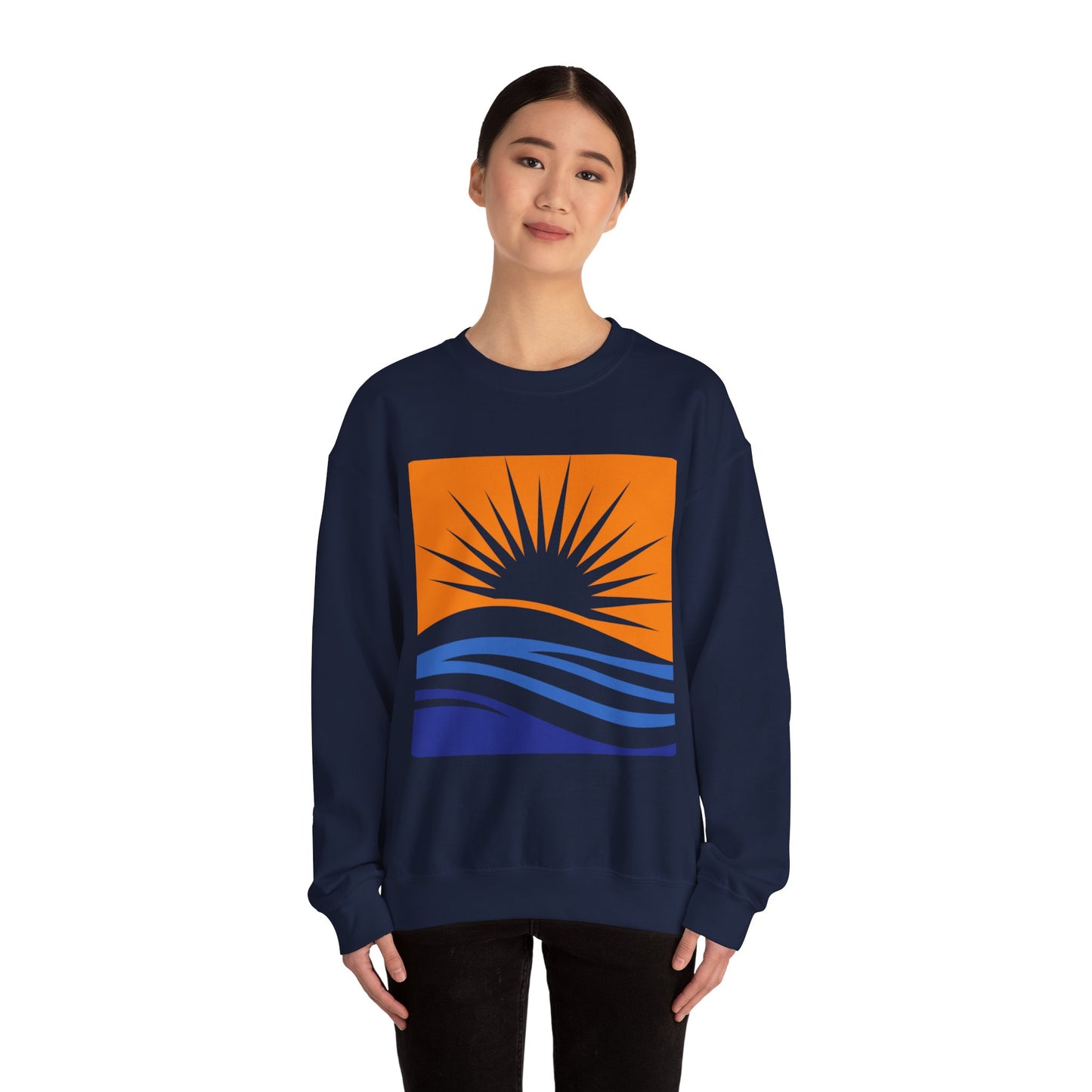 Minimalist beach Sweatshirt - Cozy Unisex, Gift for Friends or Family Printify