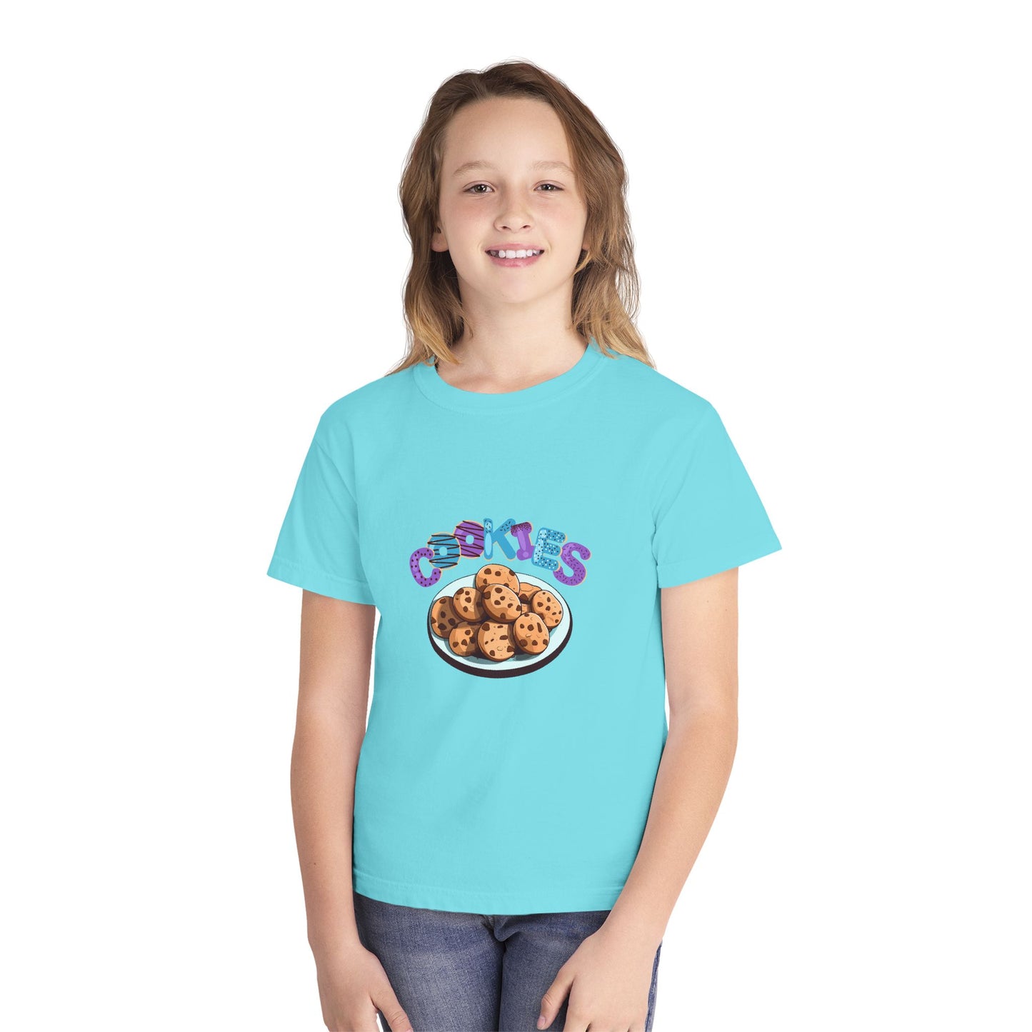 Cookie Lover Youth Tee, Youth Midweight Tee, Sweet Treats Apparel Printify