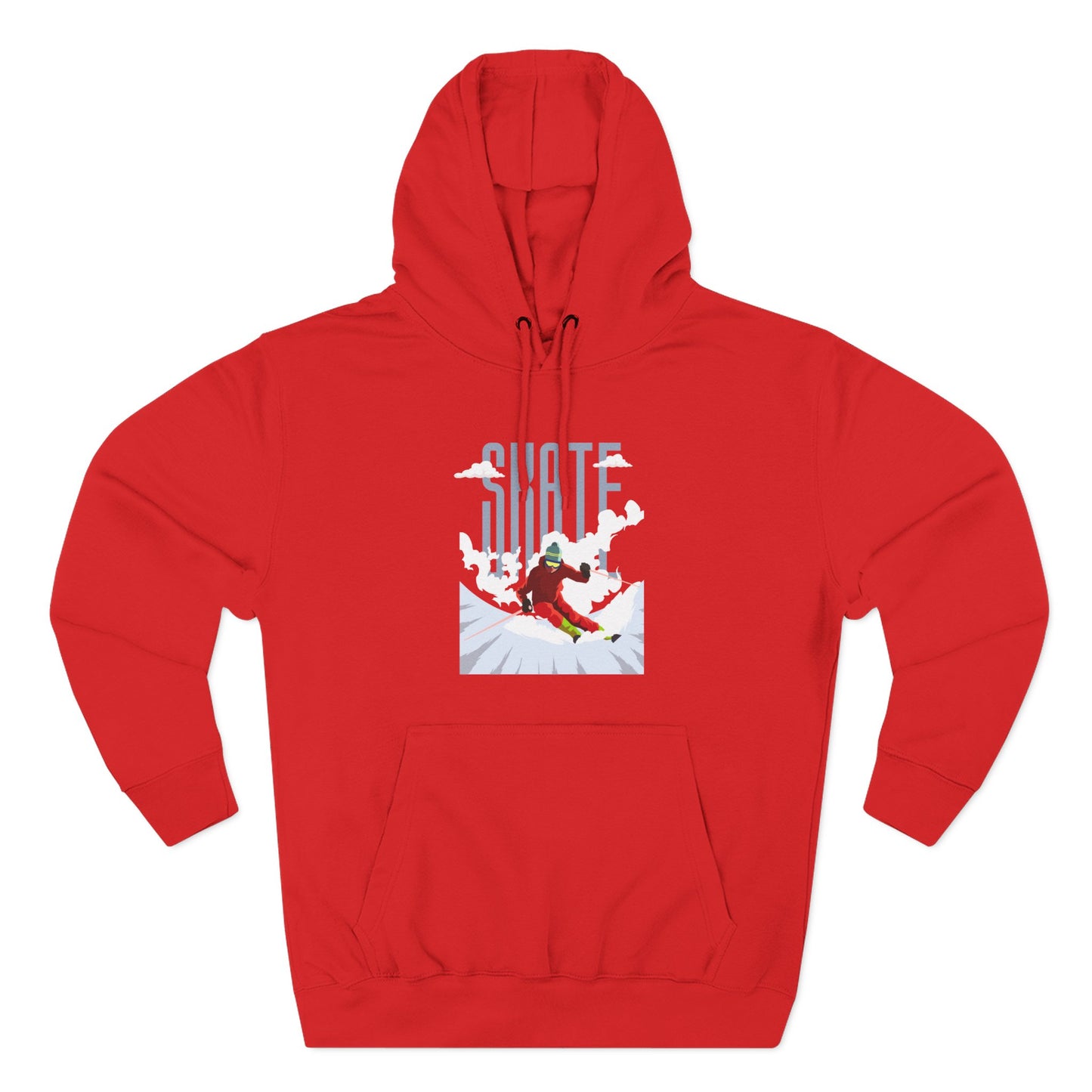 Skiing Fleece Hoodie, Cozy Winter Apparel, Outdoor Sports Gear, Snowboarding Holiday Wear