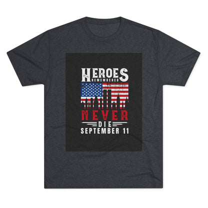 Heroes Remembered 9/11 Unisex Crew Tee, Patriot Tee, Memorial Shirt