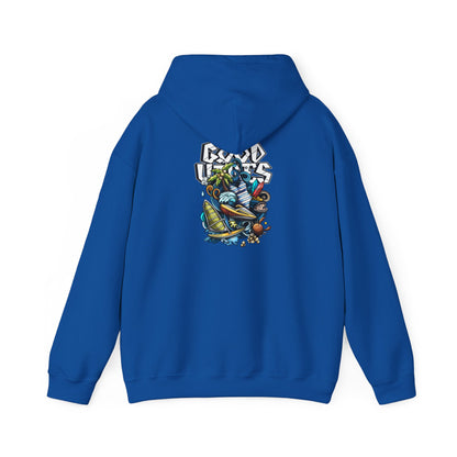 Good Vibes Graffiti Hoodie Sweatshirt, Cozy, Casual Gift, Relaxation Apparel Printify