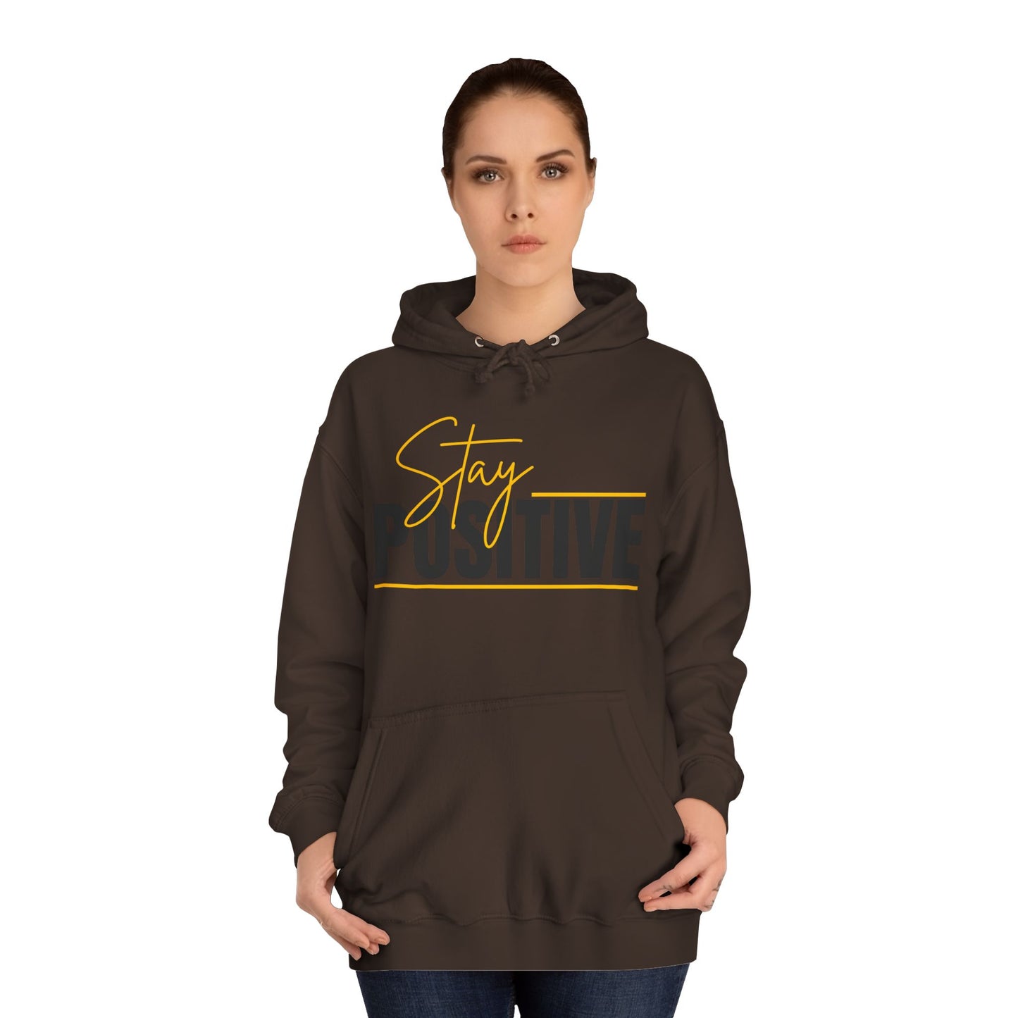 Positive Vibes Unisex College Hoodie, Cozy Sweatshirt