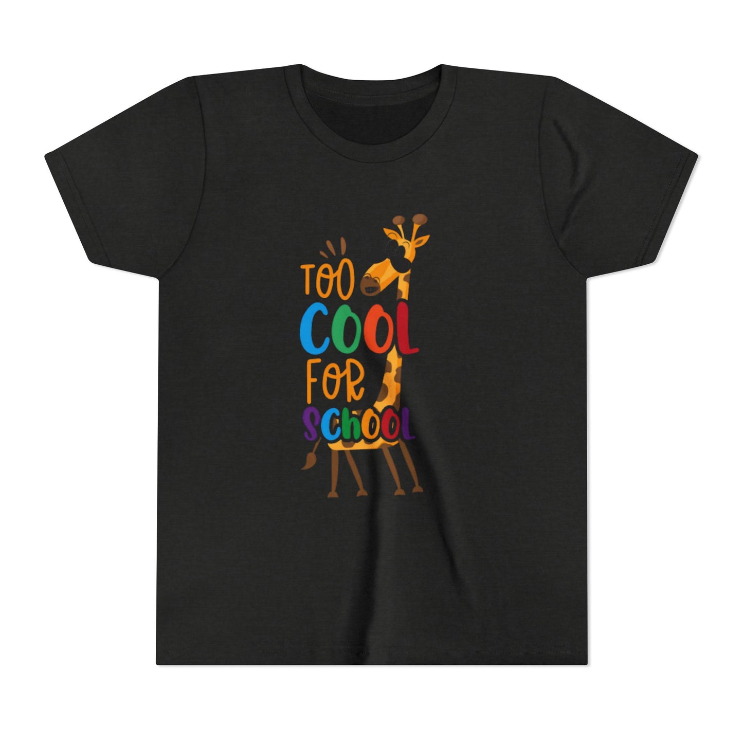 Youth Short Sleeve Tee, 'Too Cool for School' Kids T-shirt, Perfect for Back to School, Casual Wear Printify