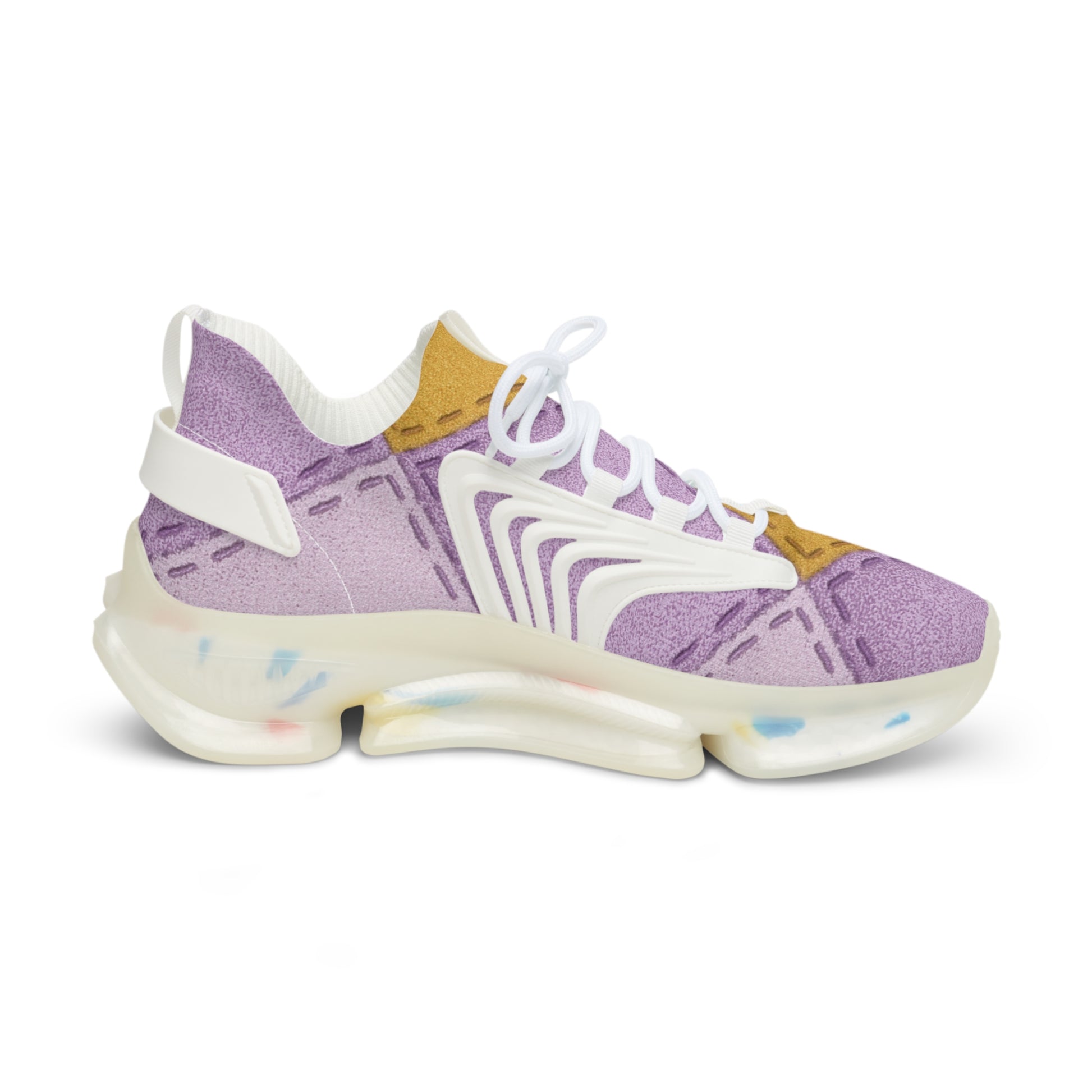 Colorful Men's Mesh Sneakers for Casual Comfort, Trendy Footwear Printify