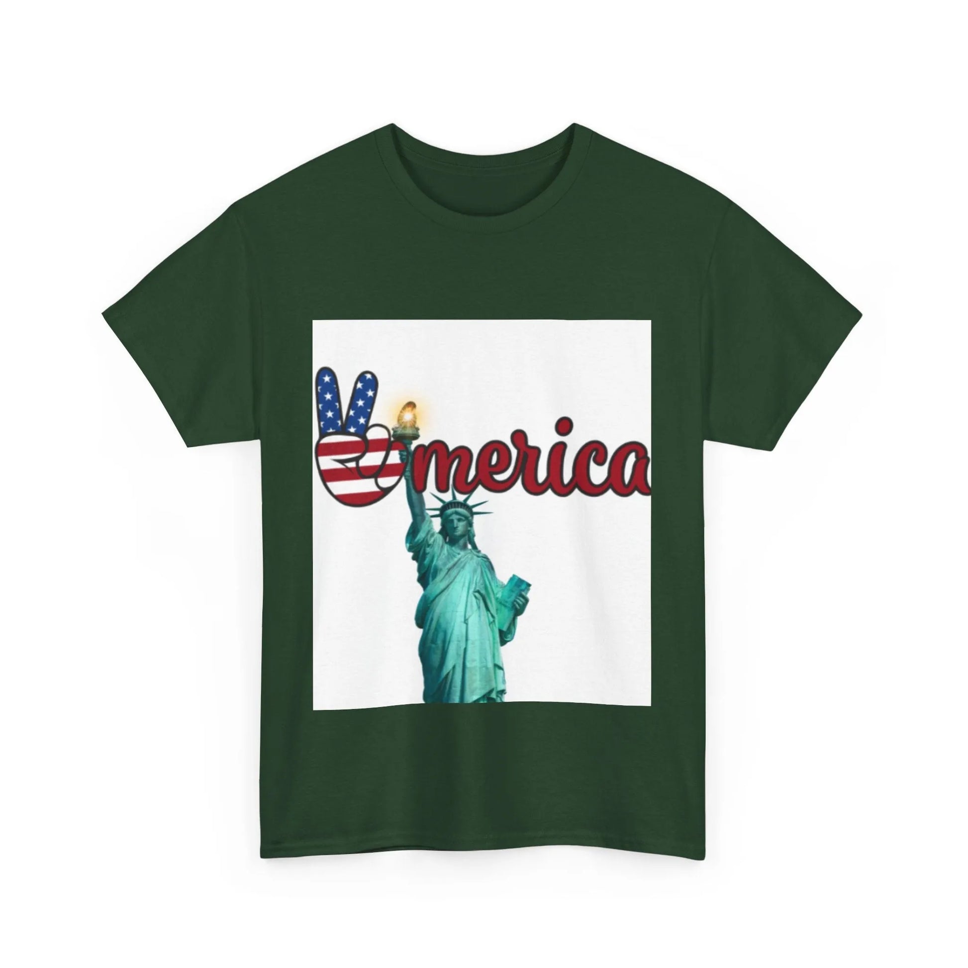Patriotic Peace Tee, Unisex Cotton T-Shirt, Casual Wear, Gift for Americans Printify Patriotic Peace Tee, Unisex Cotton T-Shirt, Casual Wear, Gift for Americans Printify
